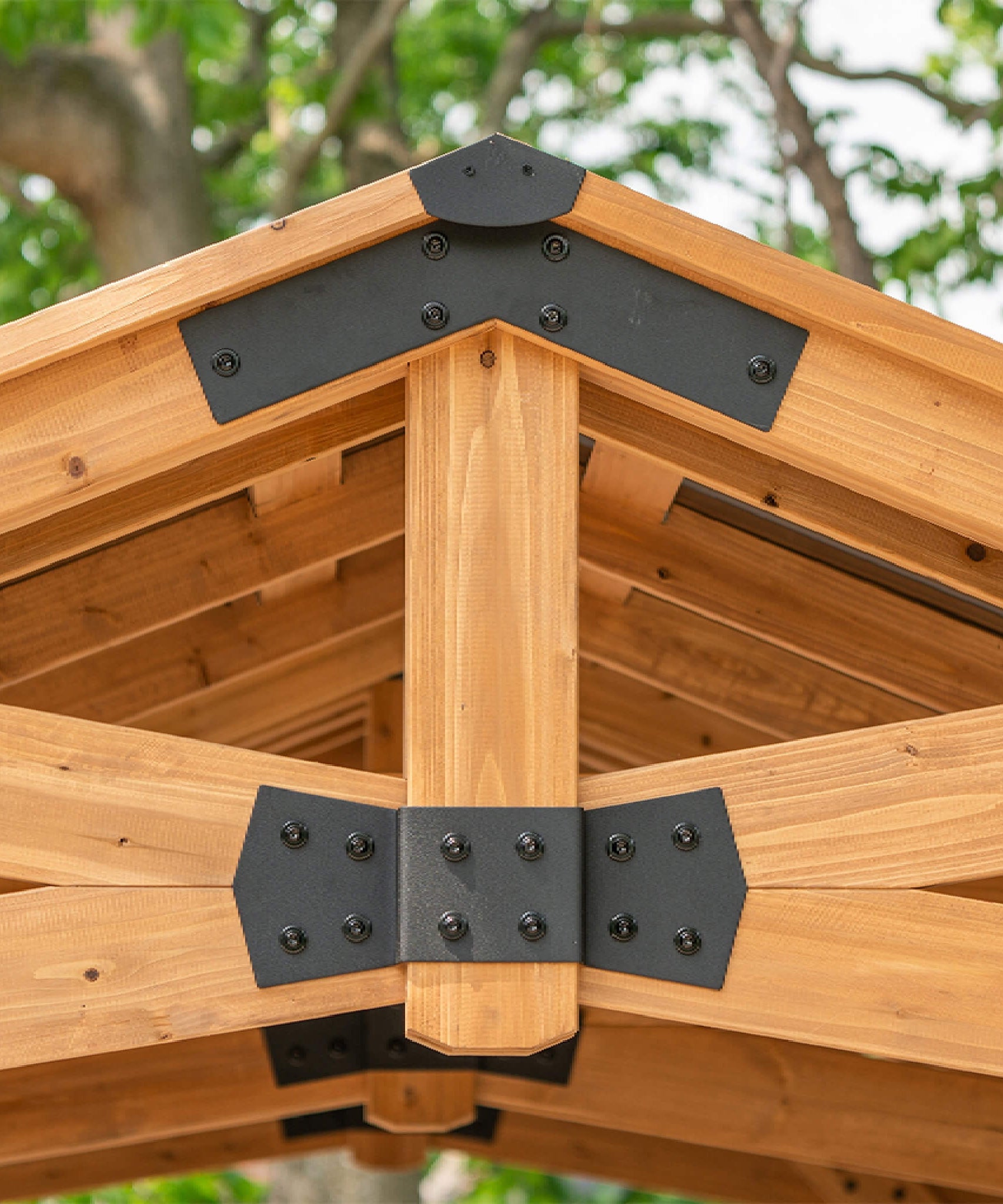 [12X20FT] Alora Premium All Cedar Wooden Carport Pavilion Gazebo With Sloped Hardtop Steel Roof (SAK14279)