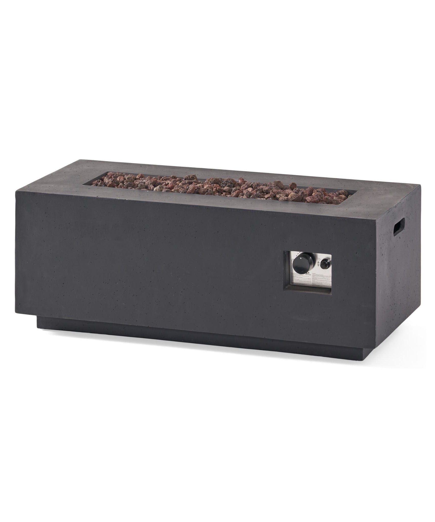 Alora Premium Outdoor Contemporary 40K BTU Rectangular Propane Gas Fire Pit Table (SAK96153)