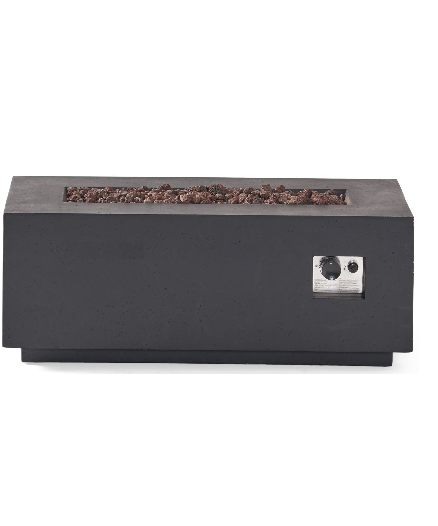 Alora Premium Outdoor Contemporary 40K BTU Rectangular Propane Gas Fire Pit Table (SAK96153)
