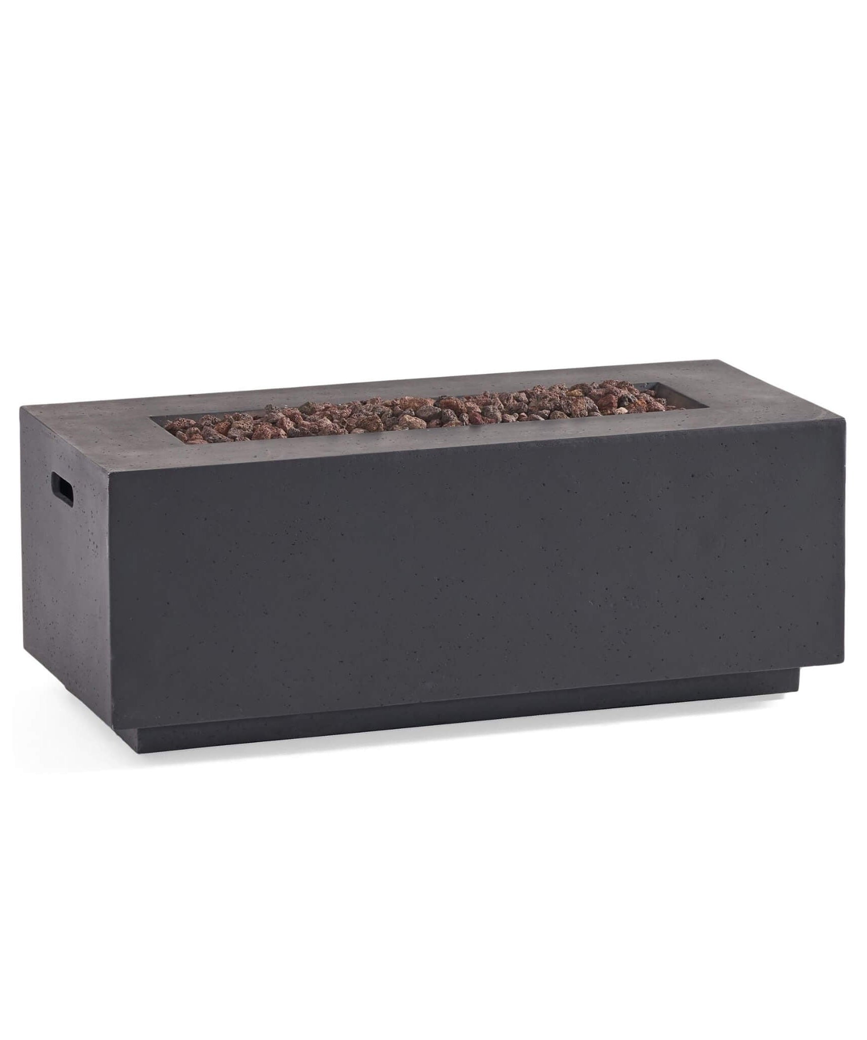 Alora Premium Outdoor Contemporary 40K BTU Rectangular Propane Gas Fire Pit Table (SAK96153)