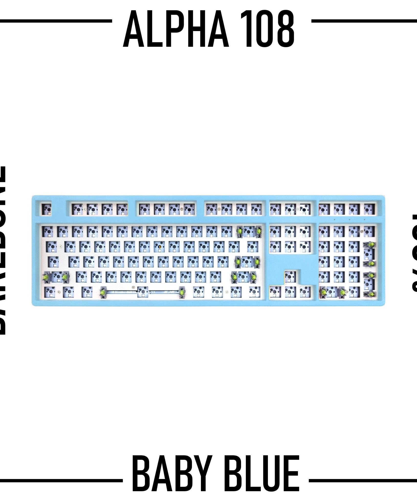 Alpha 108 - 100% Wireless Mechanical Keyboard Barebone Kit