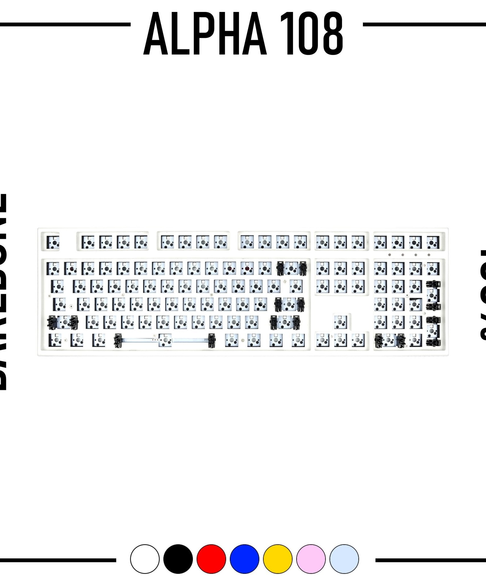 Alpha 108 - 100% Wireless Mechanical Keyboard Barebone Kit