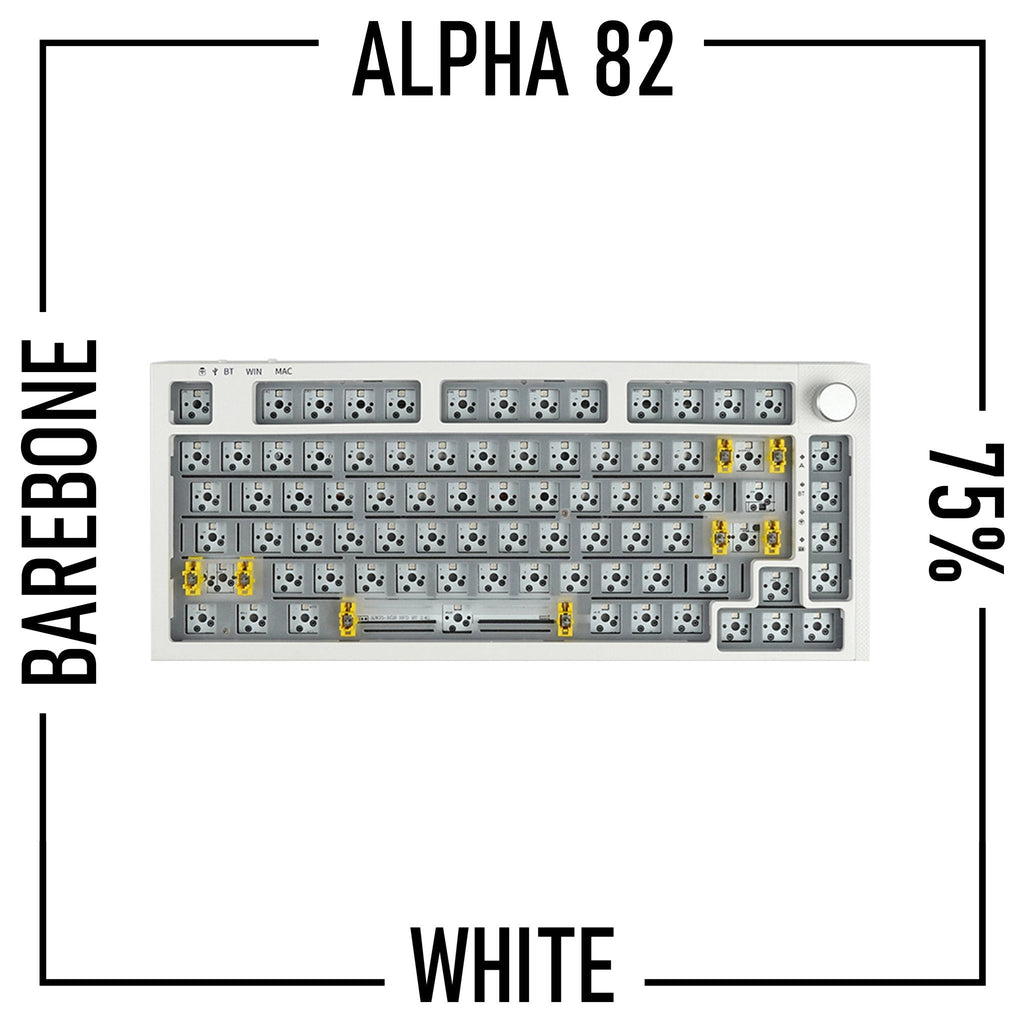 Alpha 82 - 75% Wireless Keyboard Barebone Kit with knob