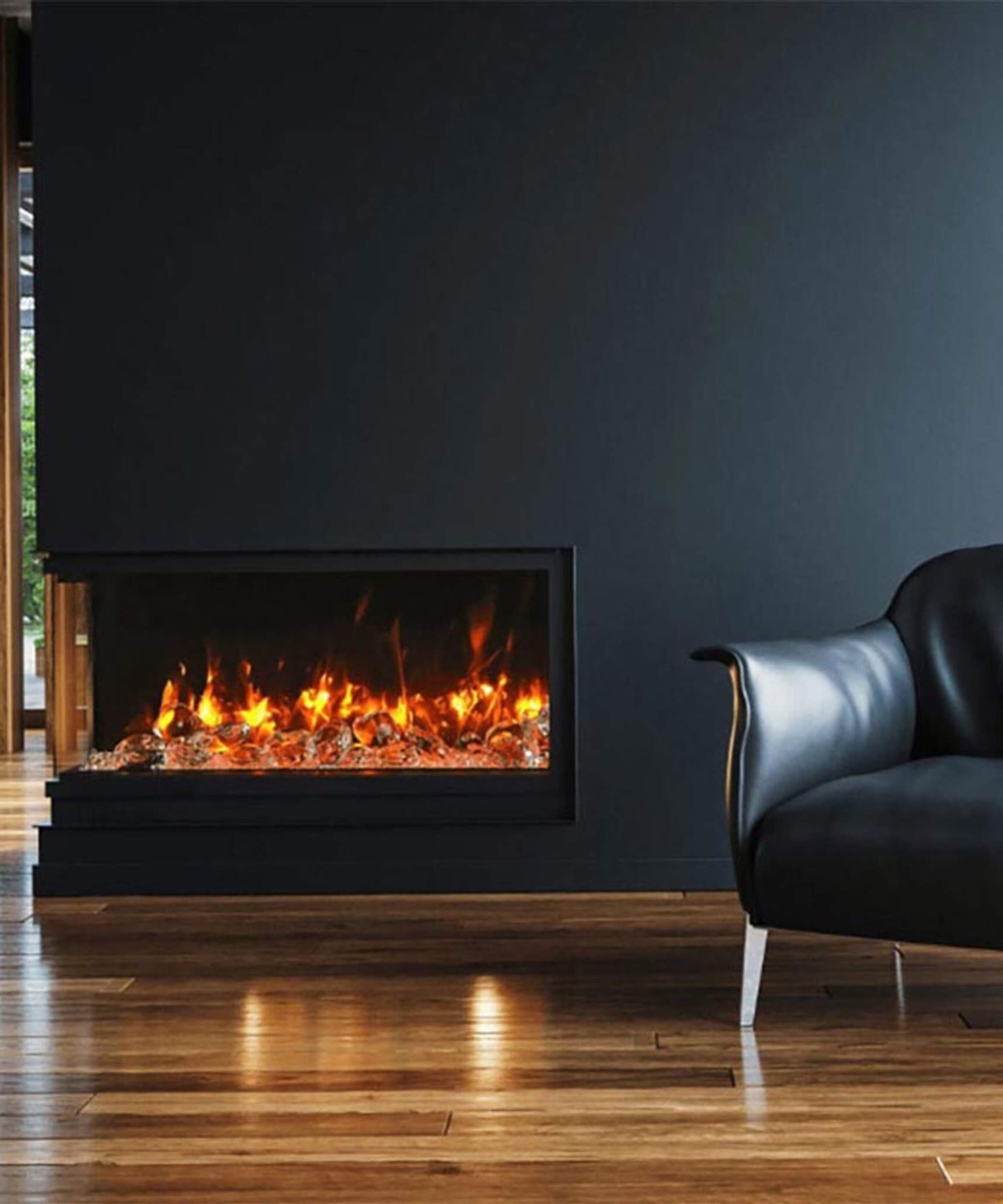 Amantii Tru-View Slim Smart 3-Sided Built-In Electric Fireplace [50/60-TRV-SLIM] (SAK28645)
