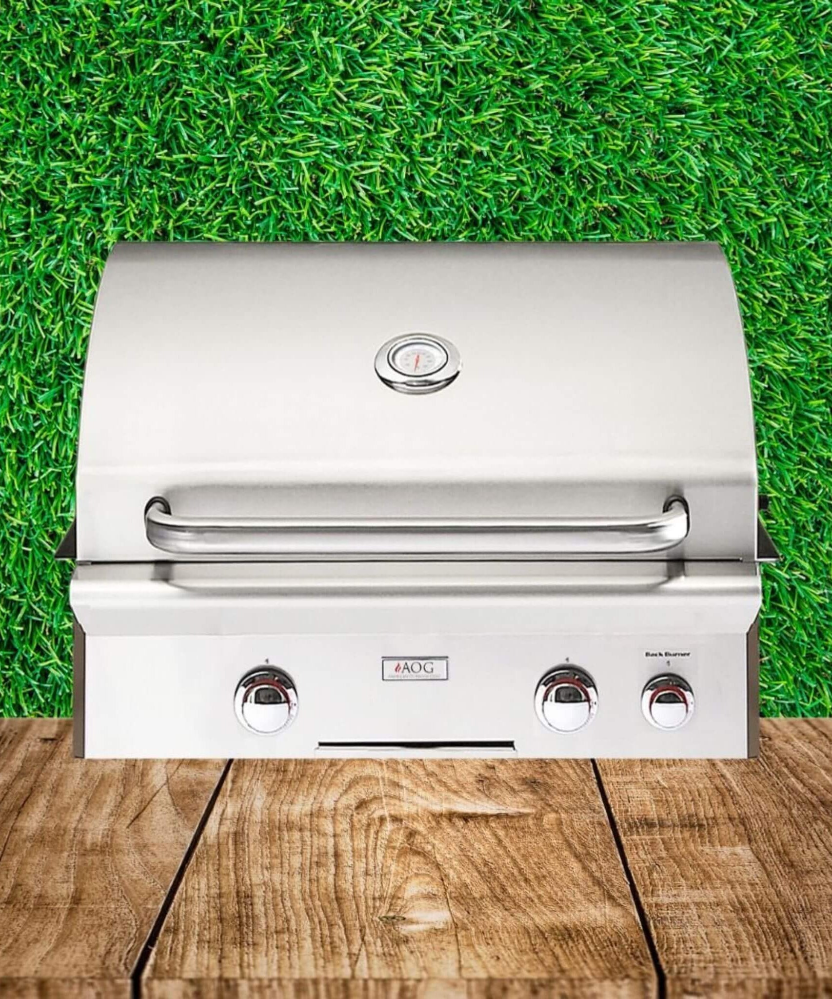 American Outdoor Grill L-Series 24-Inch 2-Burner Built-In Natural Gas Grill W/ Rotisserie Kit [24NBL] (SAK81425)