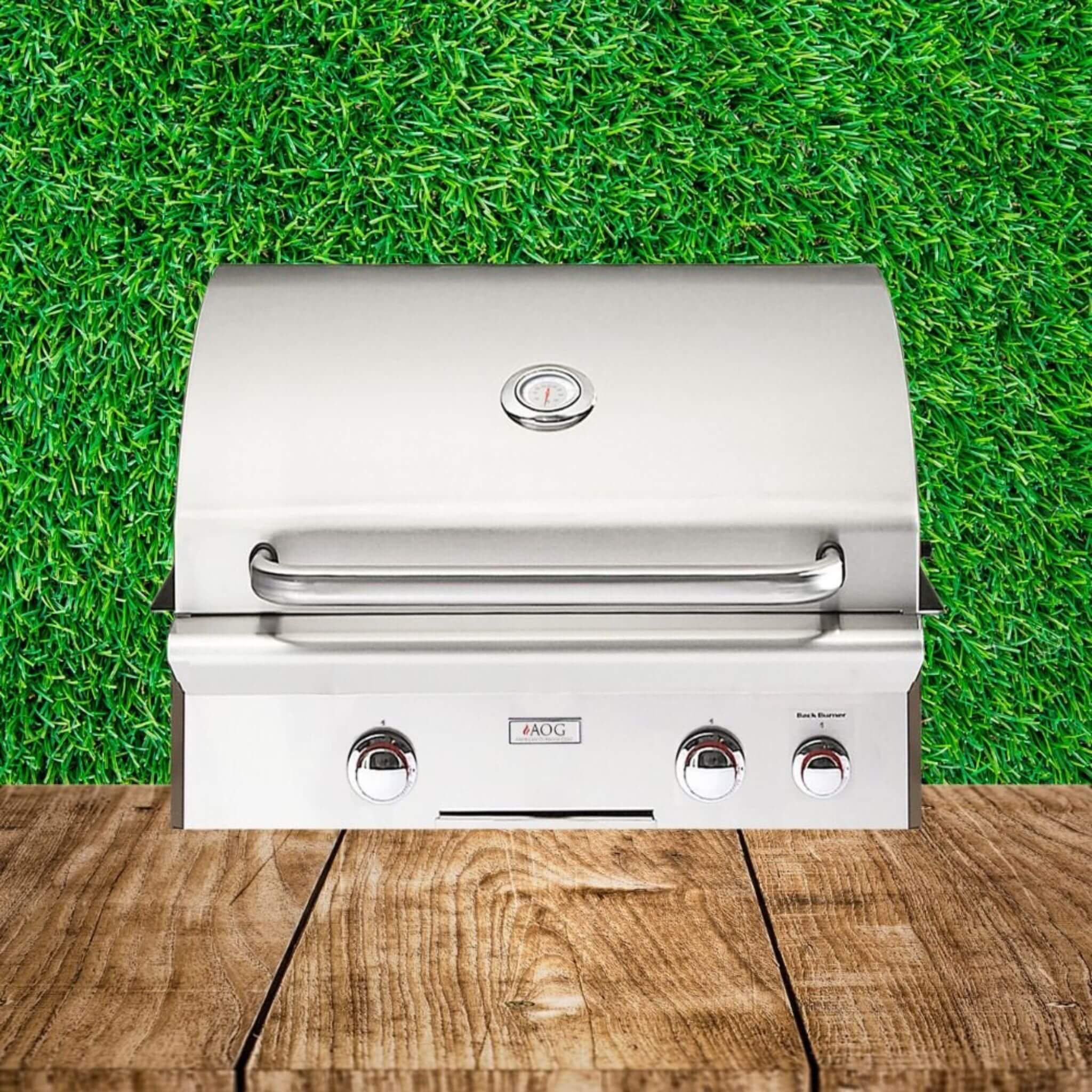 American Outdoor Grill L-Series 24-Inch 2-Burner Built-In Natural Gas Grill W/ Rotisserie Kit [24NBL] (SAK81425)