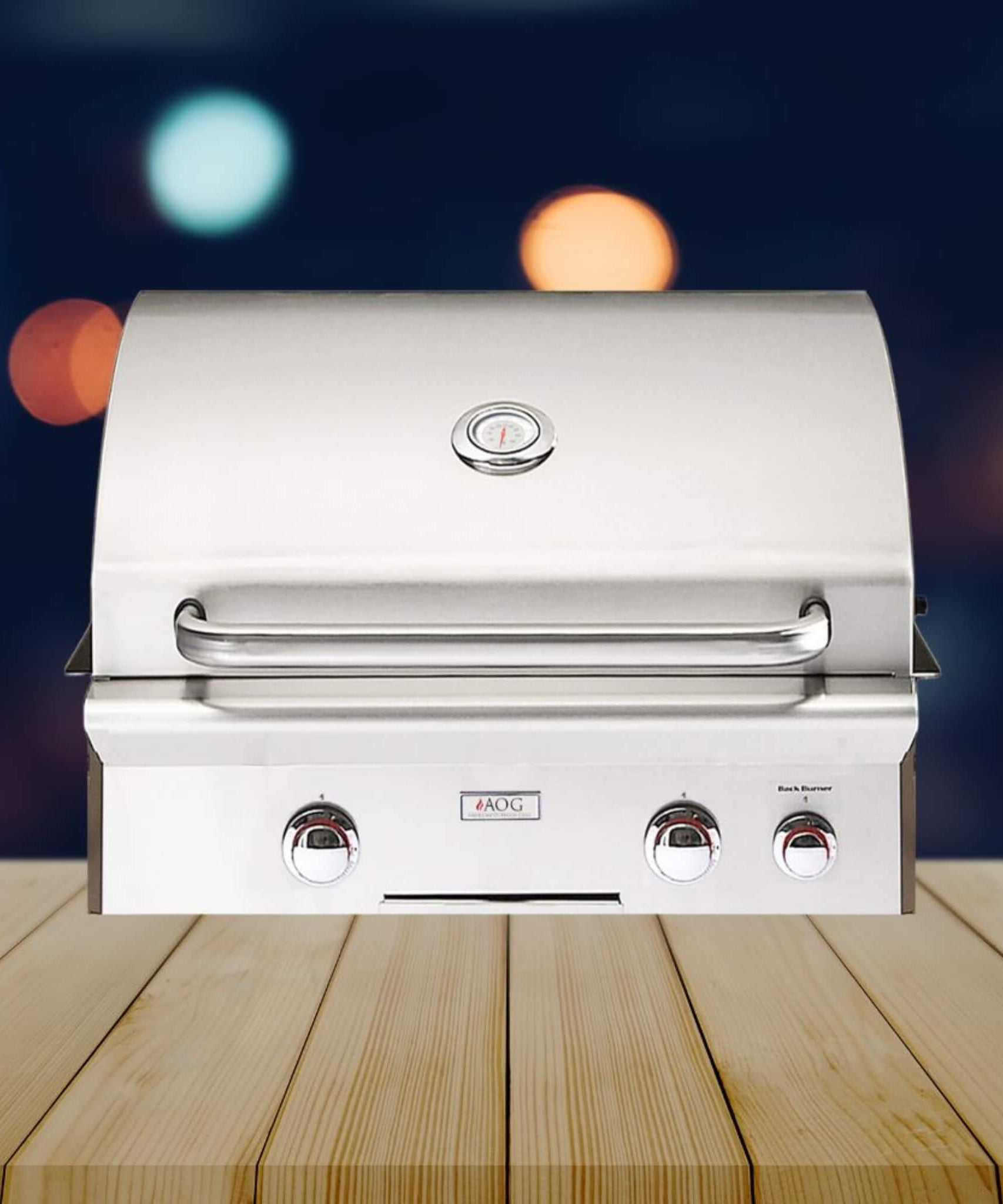 American Outdoor Grill T-Series 24-Inch 2-Burner Built-In Natural Gas Grill W/ Rotisserie Kit [24NBT] (SAK65205)