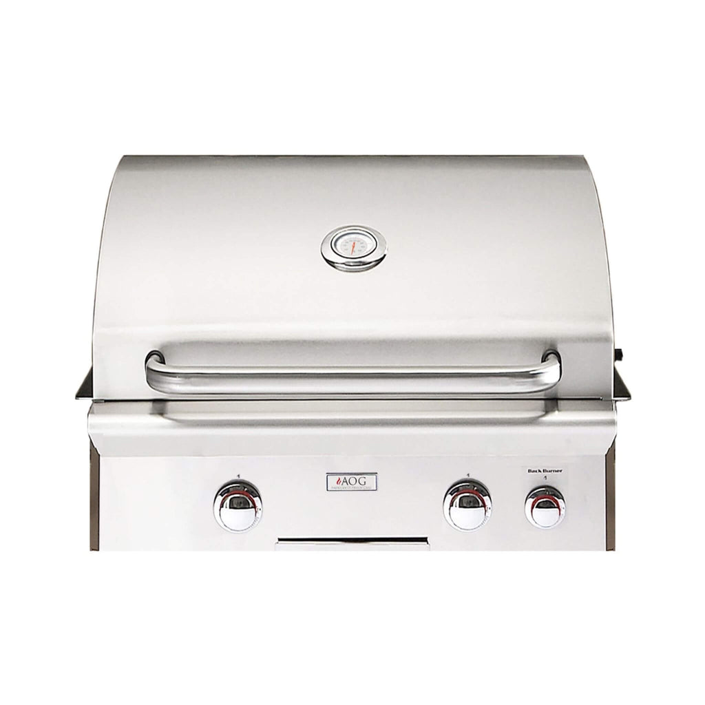 American Outdoor Grill T-Series 24-Inch 2-Burner Built-In Natural Gas Grill W/ Rotisserie Kit [24NBT] (SAK65205)