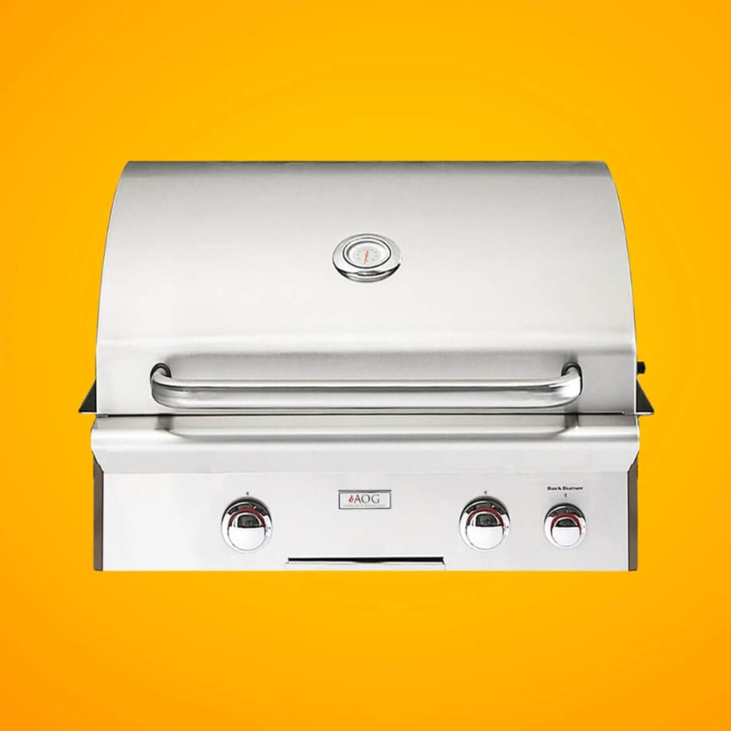 American Outdoor Grill T-Series 24-Inch 2-Burner Built-In Natural Gas Grill W/ Rotisserie Kit [24NBT] (SAK65205)