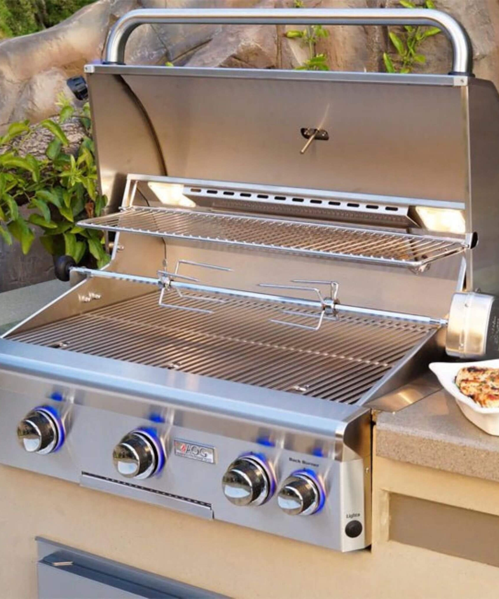 American Outdoor Grill L-Series 30-Inch 3-Burner Built-In Natural Gas Grill W/ Rotisserie Kit [30NBL] (SAK57636)
