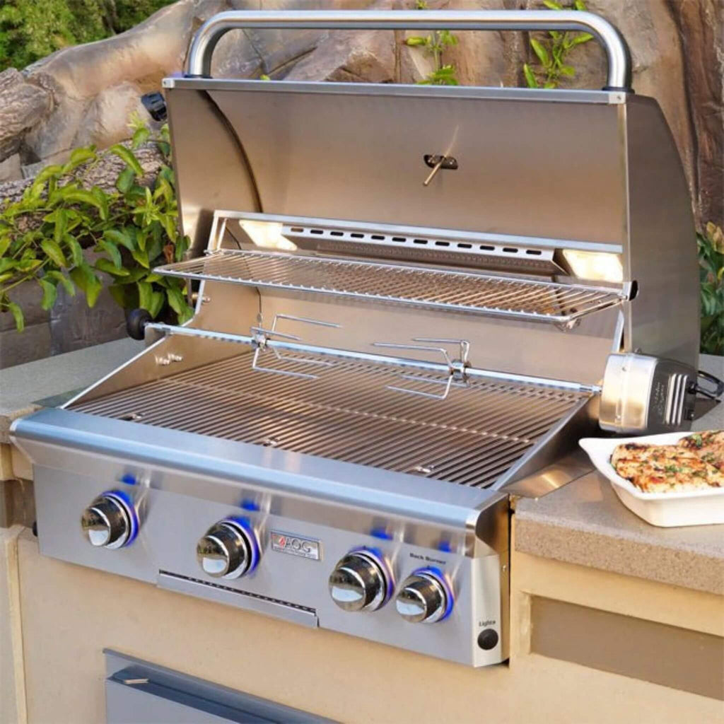 American Outdoor Grill L-Series 30-Inch 3-Burner Built-In Natural Gas Grill W/ Rotisserie Kit [30NBL] (SAK57636)