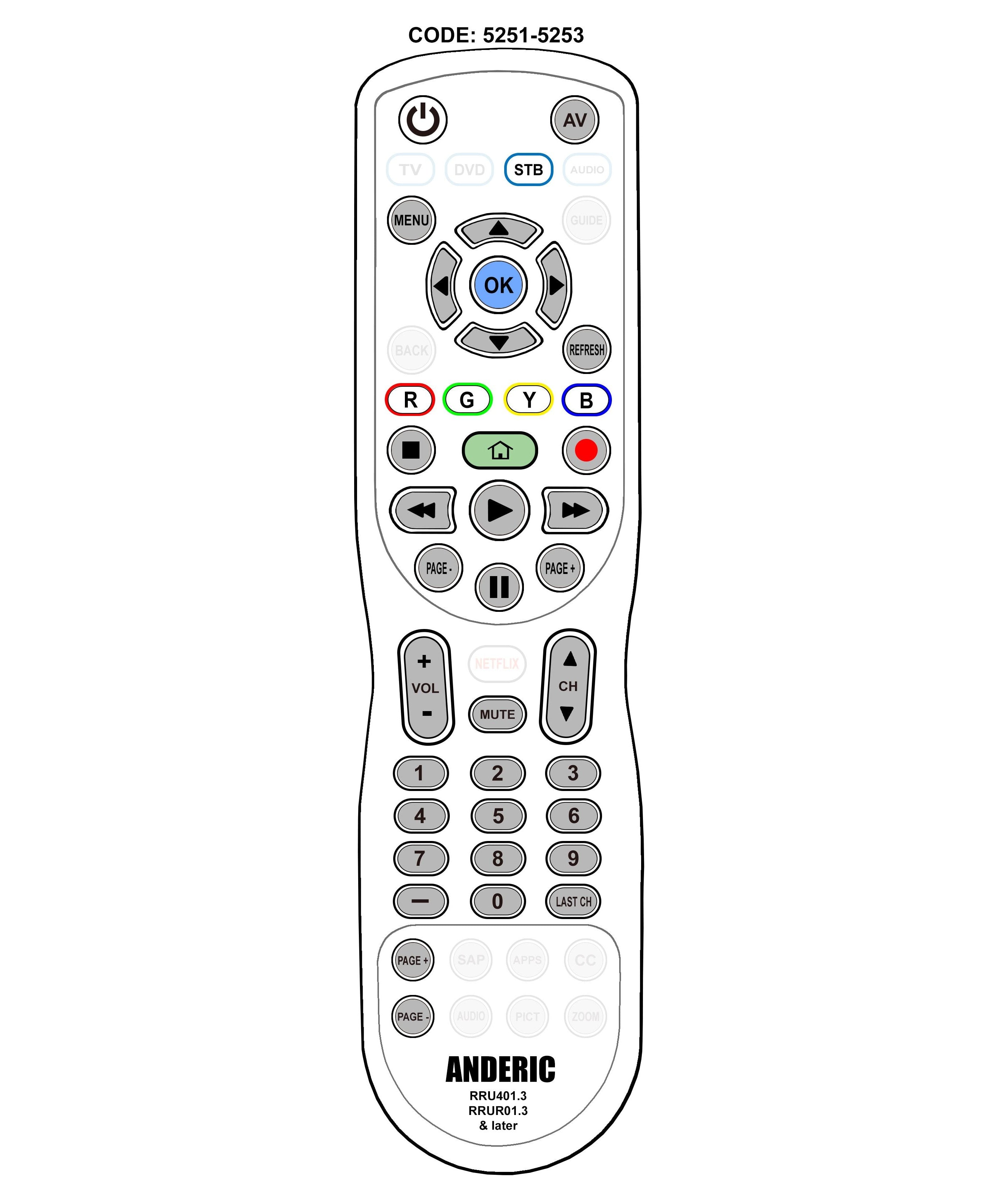Amino BW0981000 Cable Remote Control