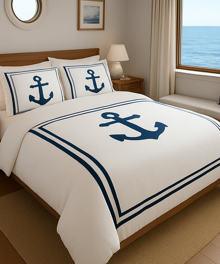 Anchors Away Cotton Boating Duvet Cover Set