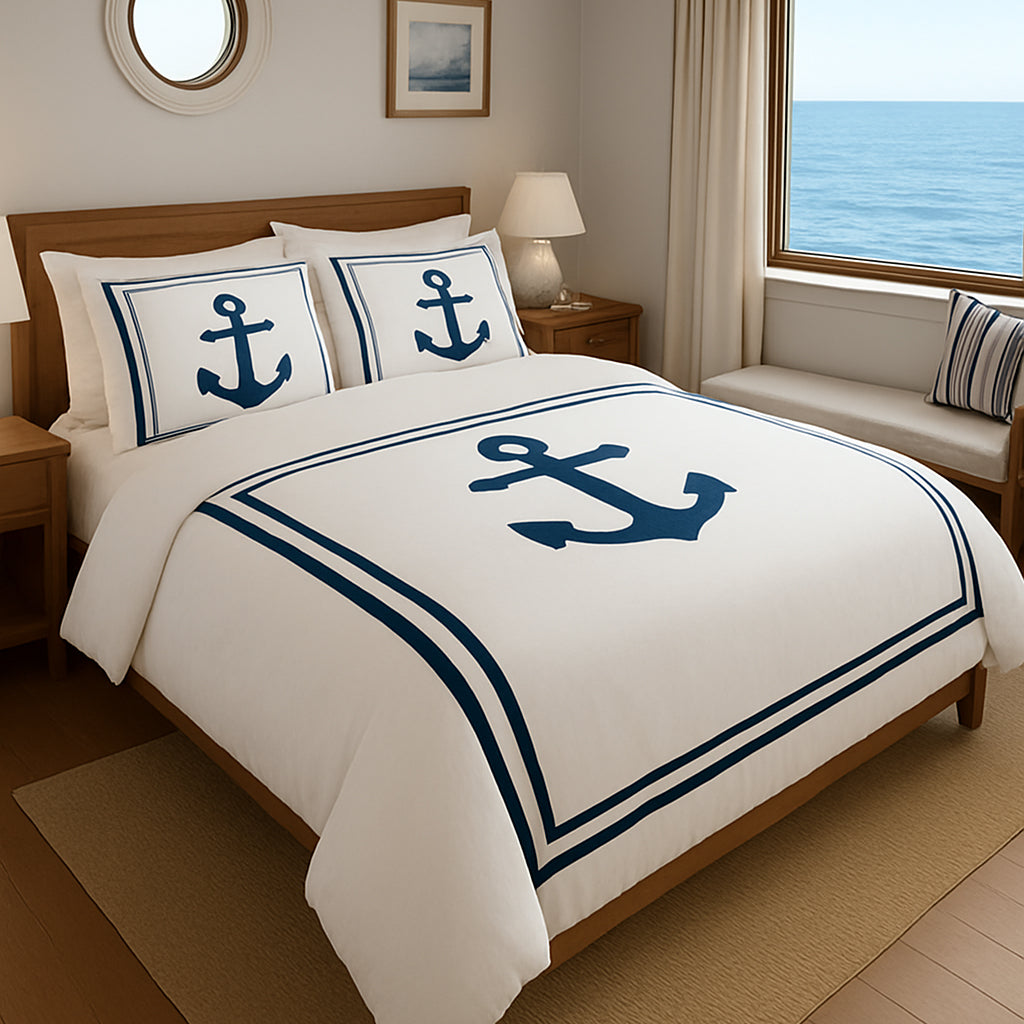 Anchors Away Cotton Boating Duvet Cover Set