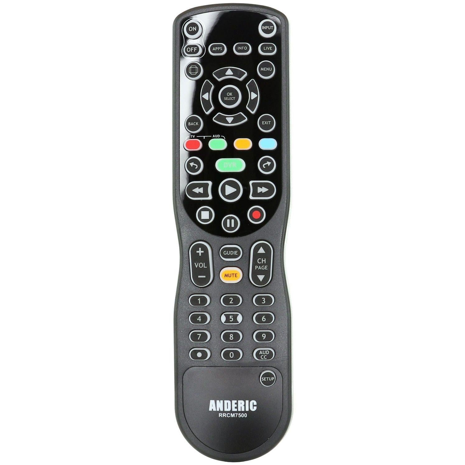 Anderic RRCM7500 Replacement Remote Control for Channel Master CM7500XRC2 DVR+ Over the Air Cable box