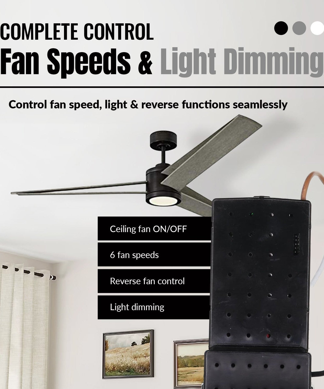 Anderic Substitute for DC8-120-60LP39-L Ceiling fan receiver - DC812060LP39L [DC8-96SG8]