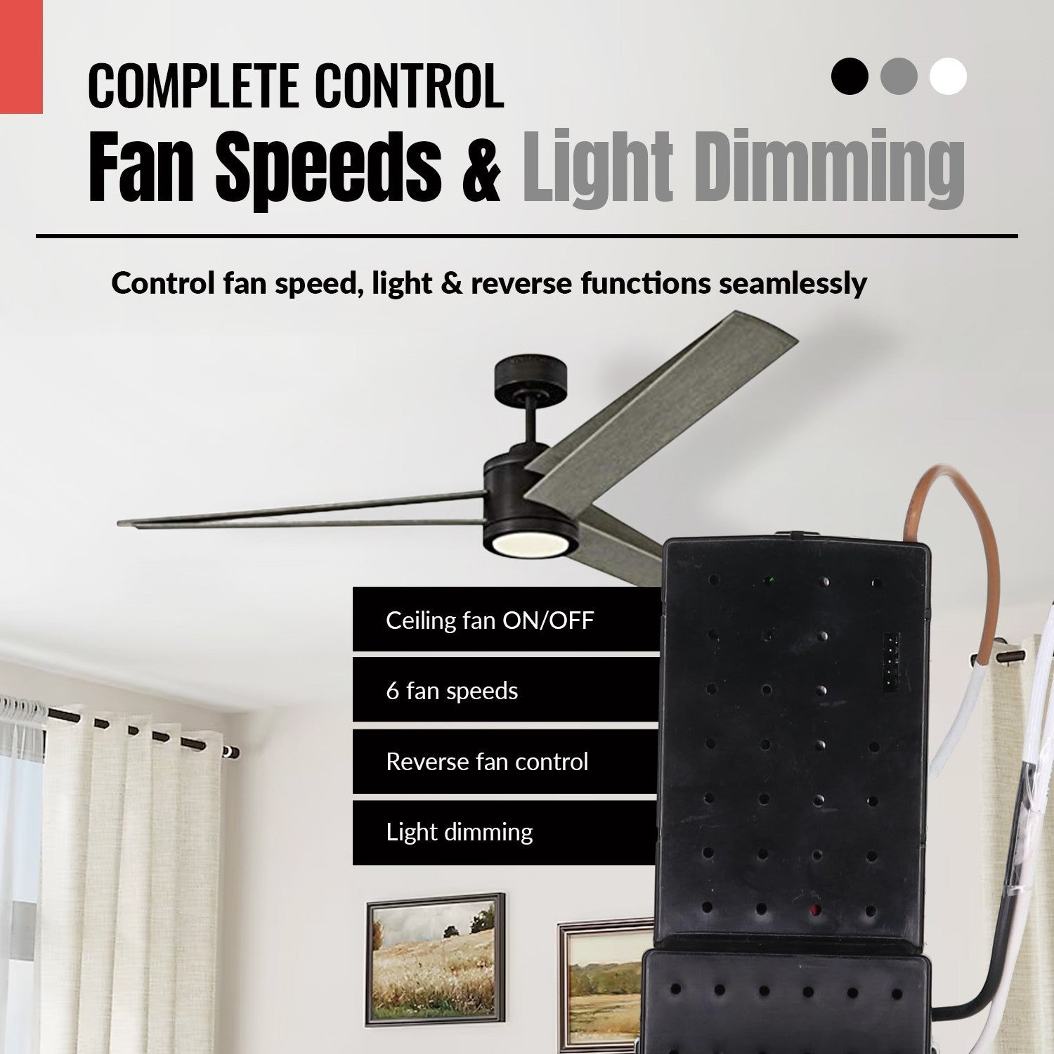 Anderic Substitute for DC8-120-60LP39-L Ceiling fan receiver - DC812060LP39L [DC8-96SG8]