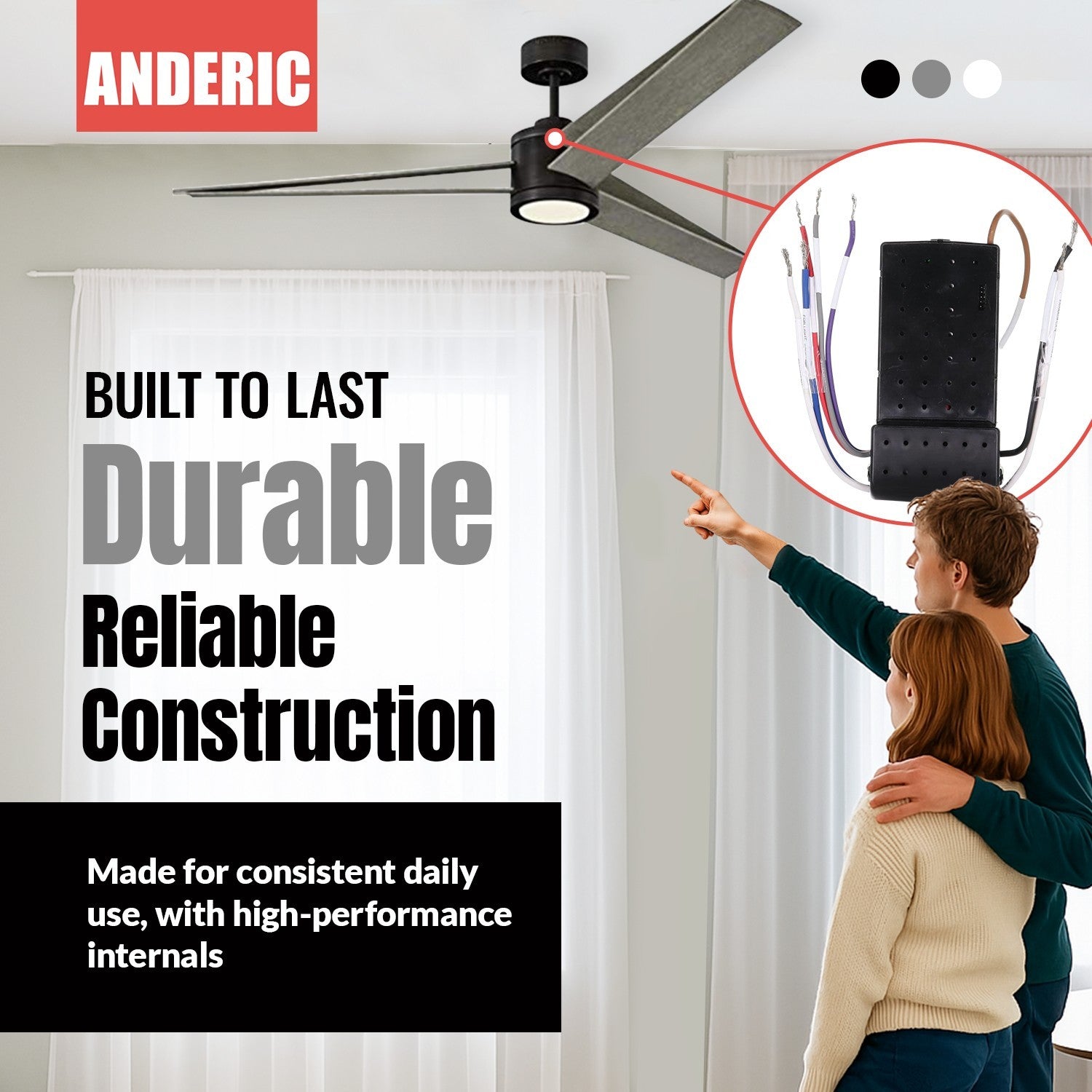Anderic Substitute for DC8-120-60LP39-L Ceiling fan receiver - DC812060LP39L [DC8-96SG8]