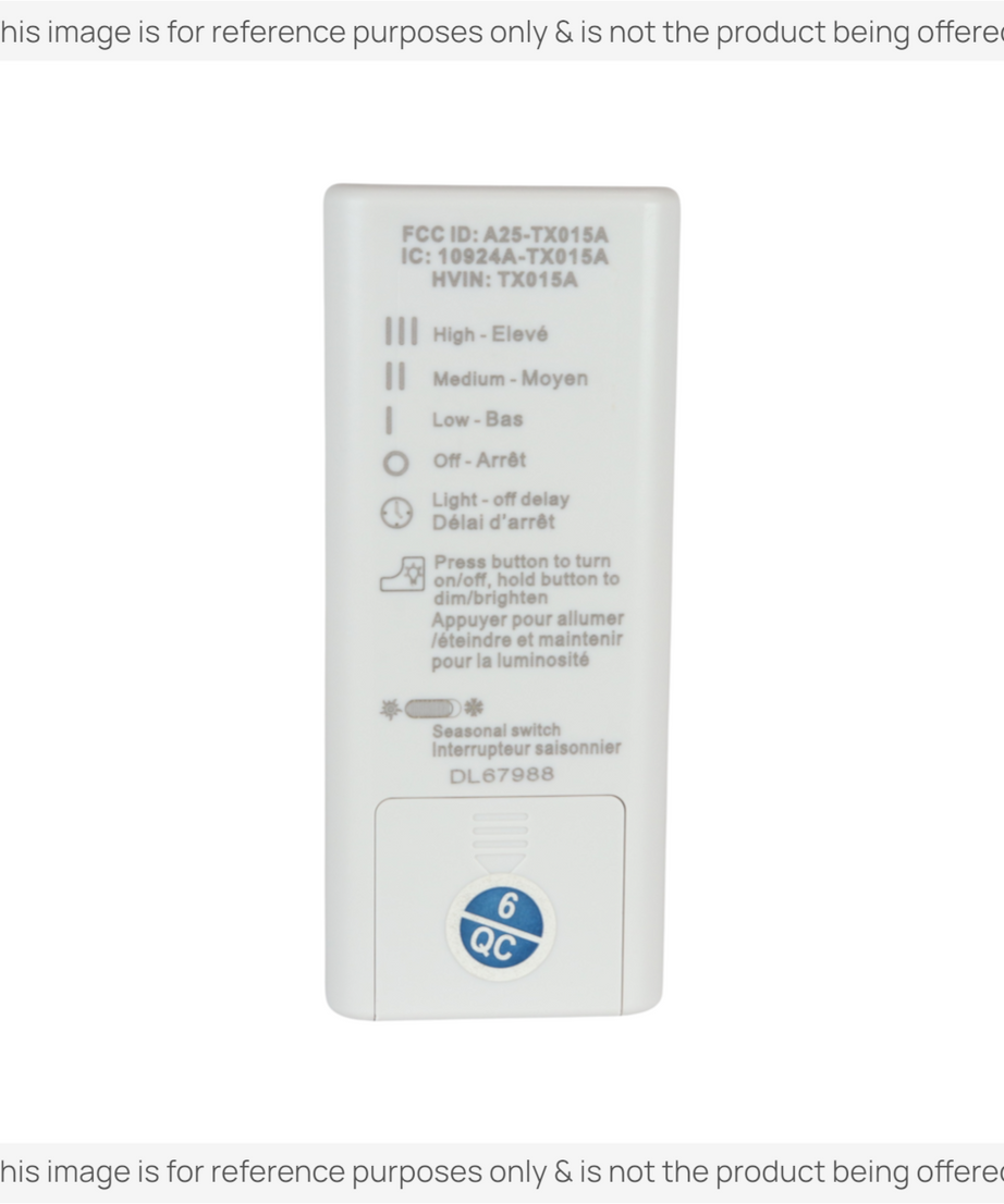 Anderic Substitute for Harbor Breeze A25-TX015A Ceiling Fan Remote Control TX015A For Sailstream Fan [RRTX015]
