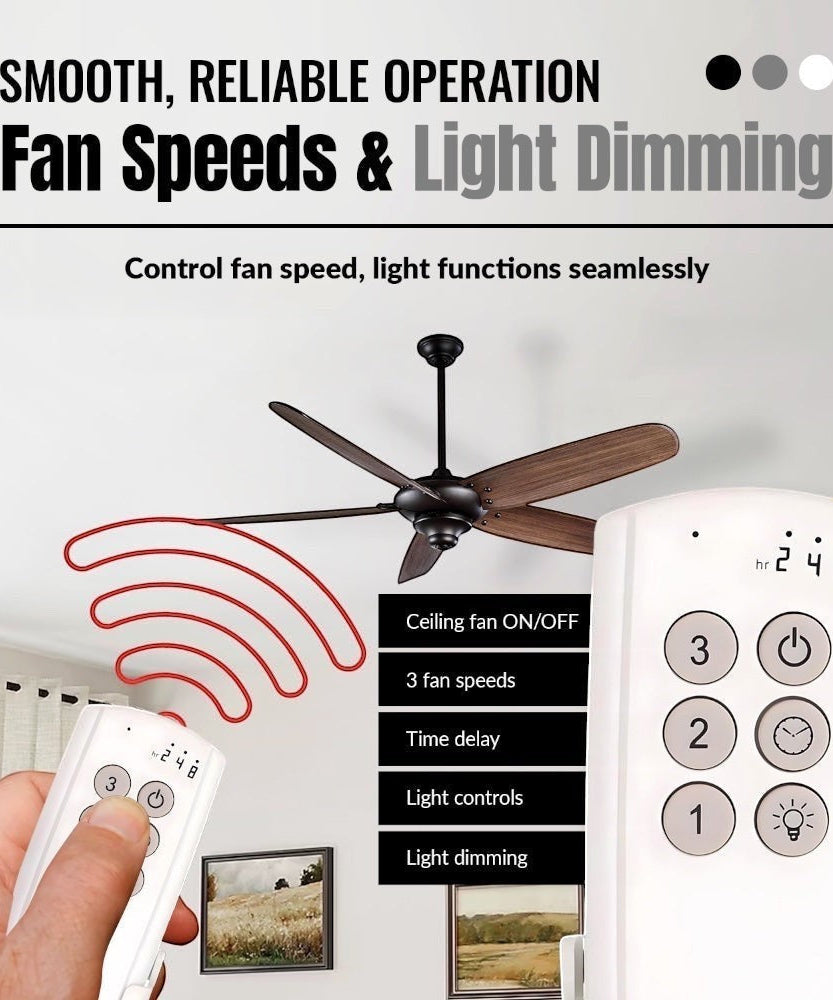 Anderic Substitute Kit for Hunter K6266-12 IN2TX49 Ceiling Fan Remote Control [63T-AC83T-KIT]