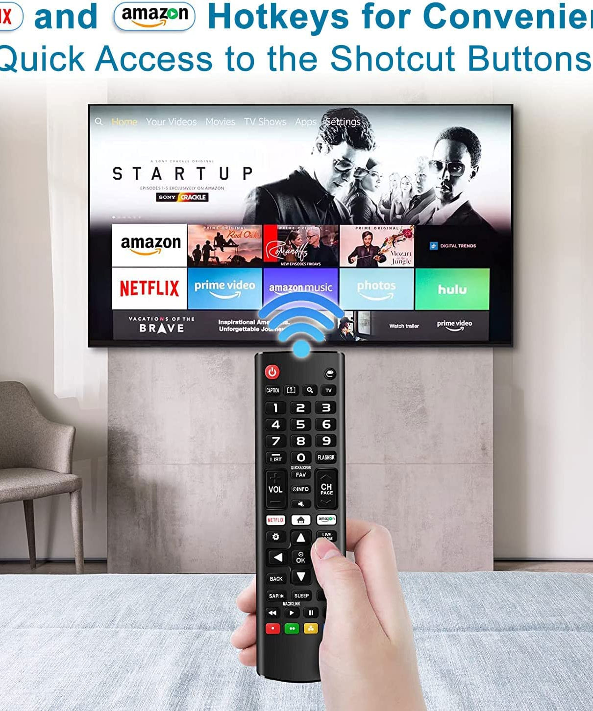 Anderic AKB75095307 Replacement TV Remote Control for LG