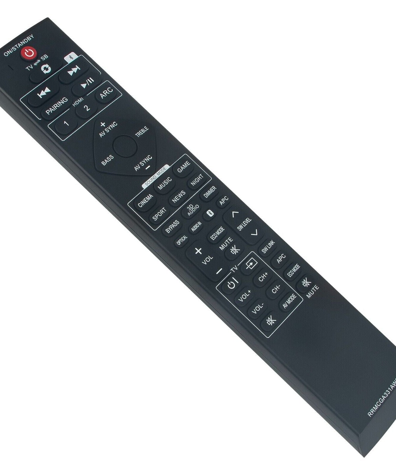 Anderic Generic RRMCGA331AWSA for Sharp Sound Bar Remote Control - RRGA331AWSA