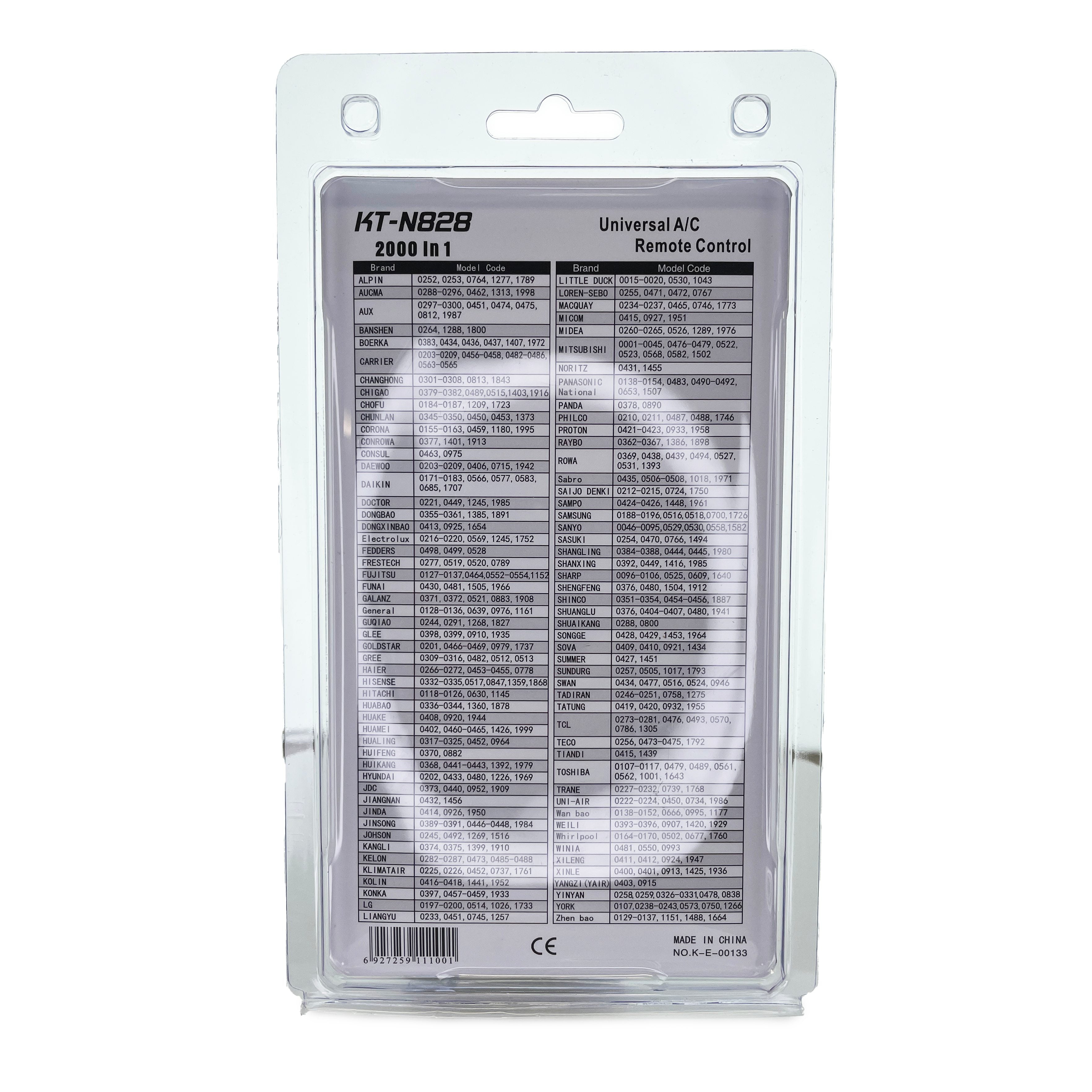 Anderic KTN828 (Gold) Universal Air Conditioner Remote Control for Mini Split, HVAC, Window, and Portable AC