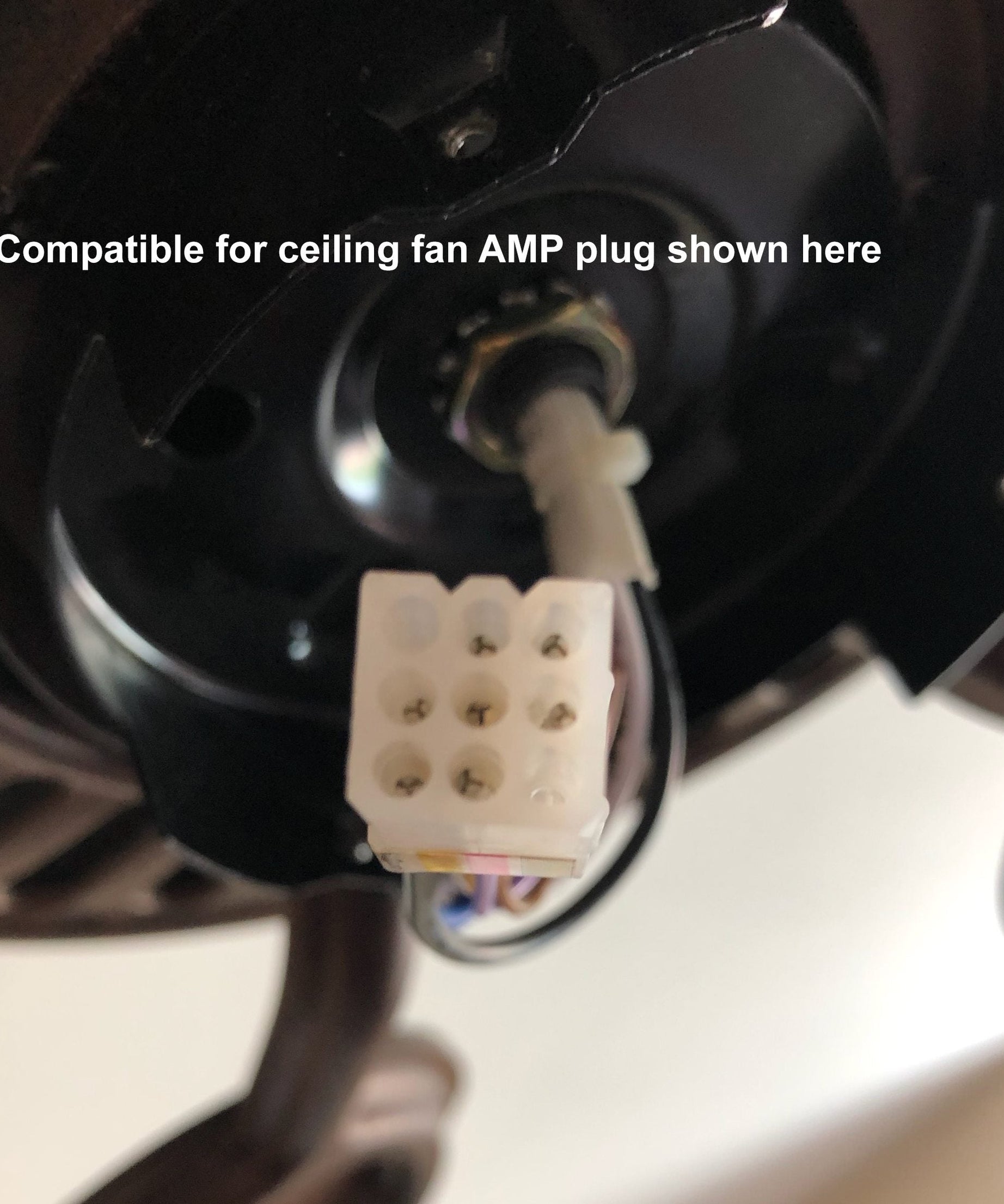Anderic MOLEX-AMP-ADAPTER Molex to Amp 9-Pin Harness Adapter Cable for Ceiling Fan Receivers