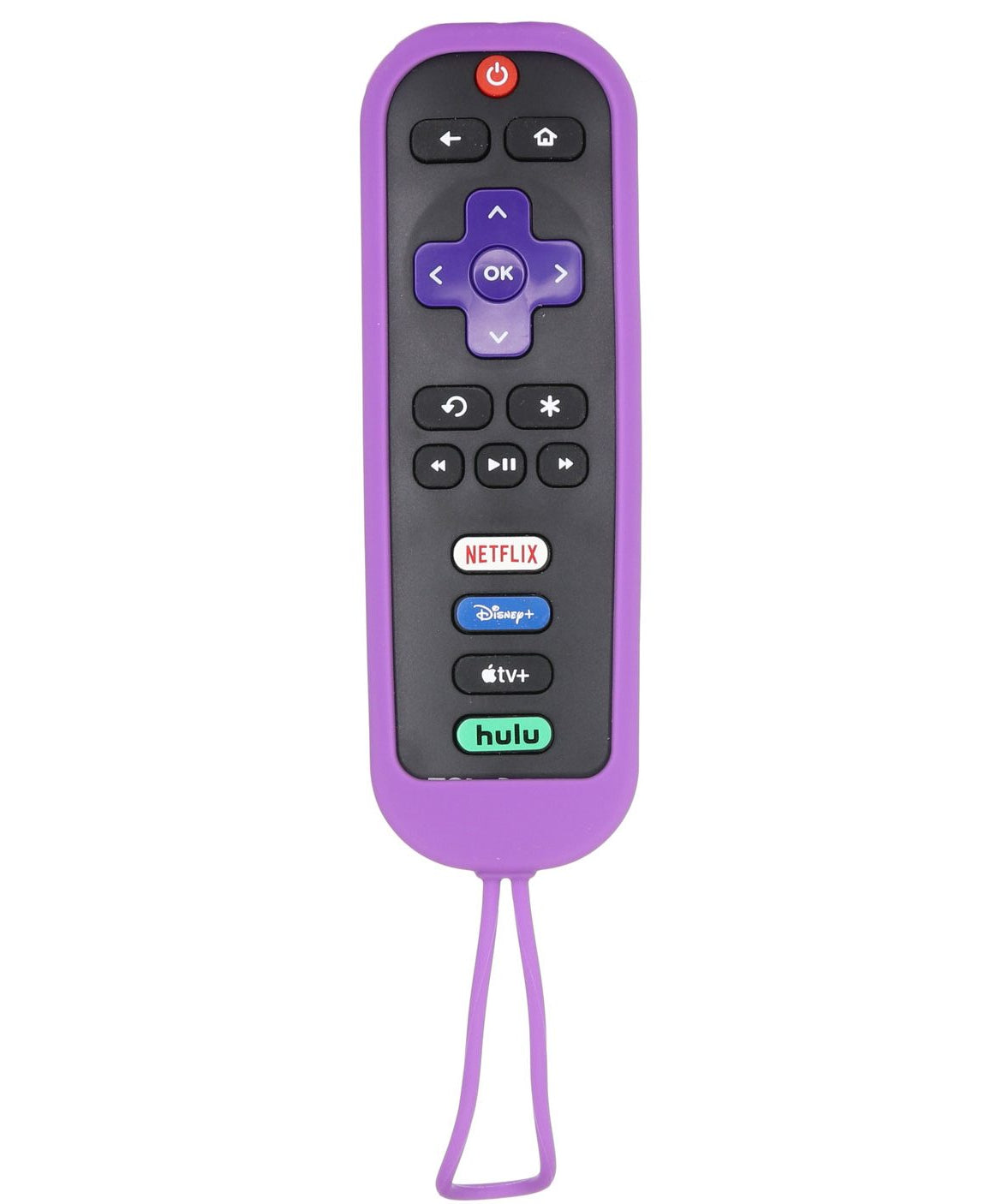 Anderic YKR1751-PUR Rubber Protective Case for RC280 TCL and Roku TV Remote Controls - Purple | RC-280