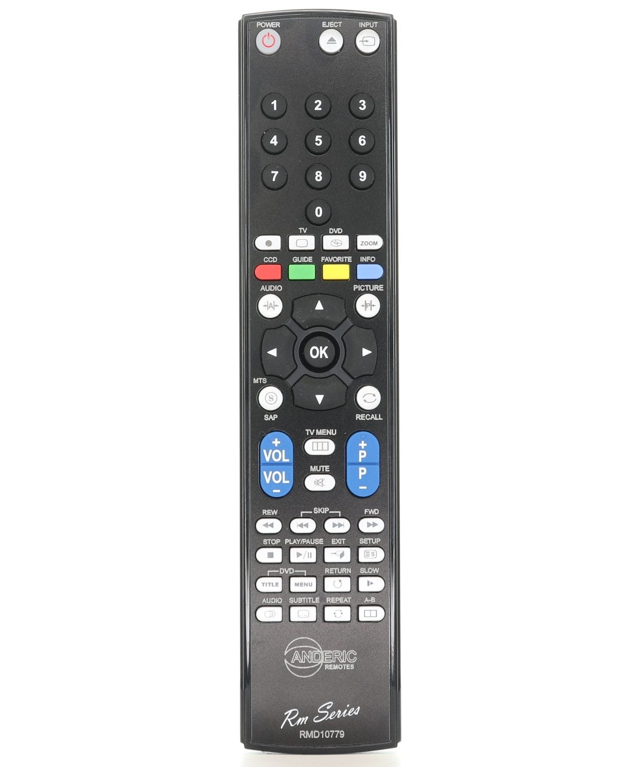 Anderic RC260D Replacement TV/DVD Remote Control for Insignia RC-260D, RC-260E, RC-260I, RC-261 - RMD10779
