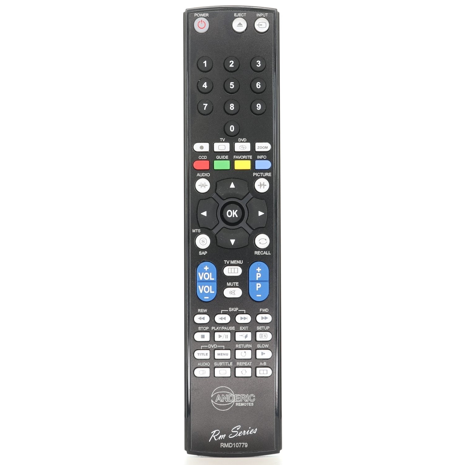 Anderic RC260D Replacement TV/DVD Remote Control for Insignia RC-260D, RC-260E, RC-260I, RC-261 - RMD10779