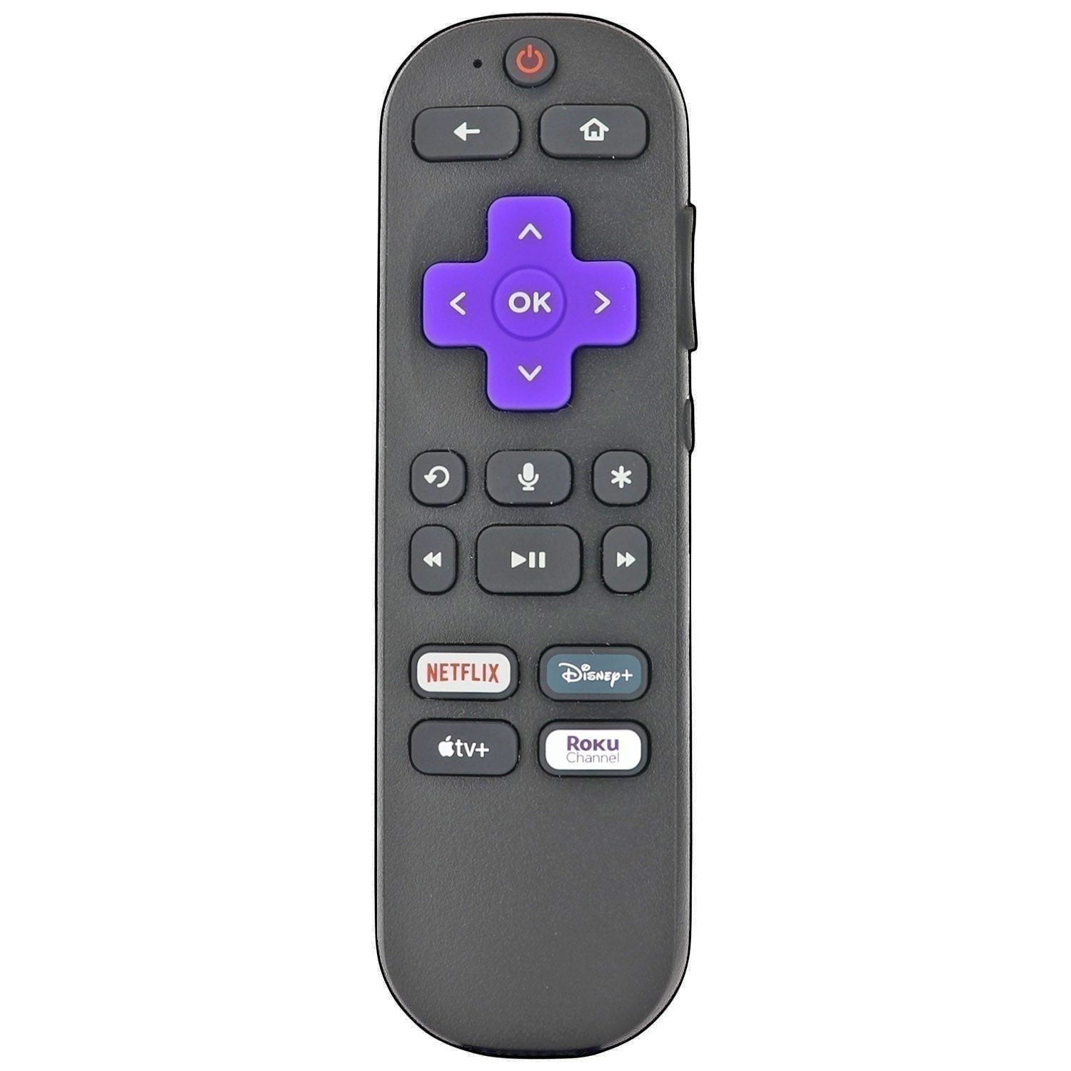 Substitute for Roku RC-GR4 Streaming Remote Control with Voice 3226000264 [RCGZ1, NO HEADPHONE JACK / FAVORITE KEYS]