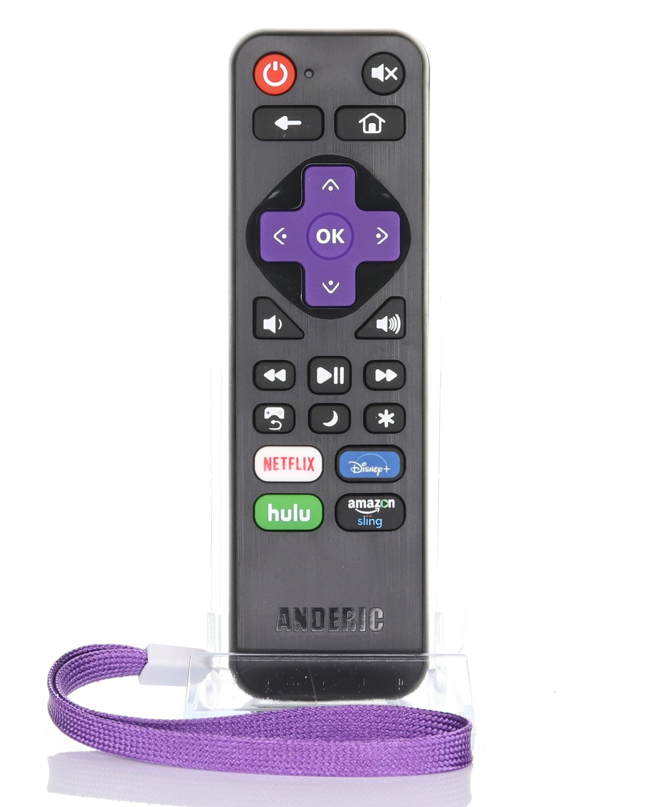 Anderic RRST01.3 Universal Remote Control for Roku Streaming Player and TV with Learning