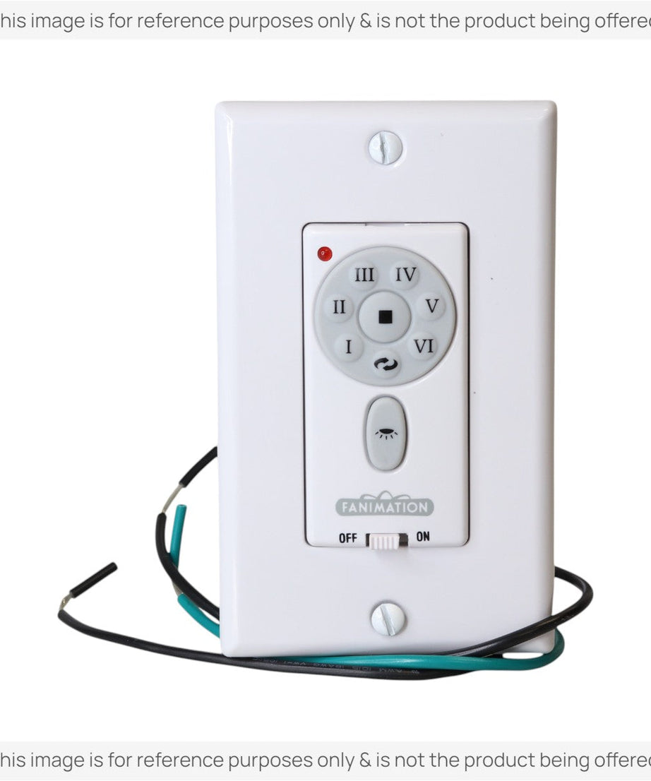 Anderic Substitute for Fanimation TW30WH / UC9787T WIRED Ceiling Fan Wall Plate Remote Control | 6-Speed DC| CHQ9053T [RR787T]