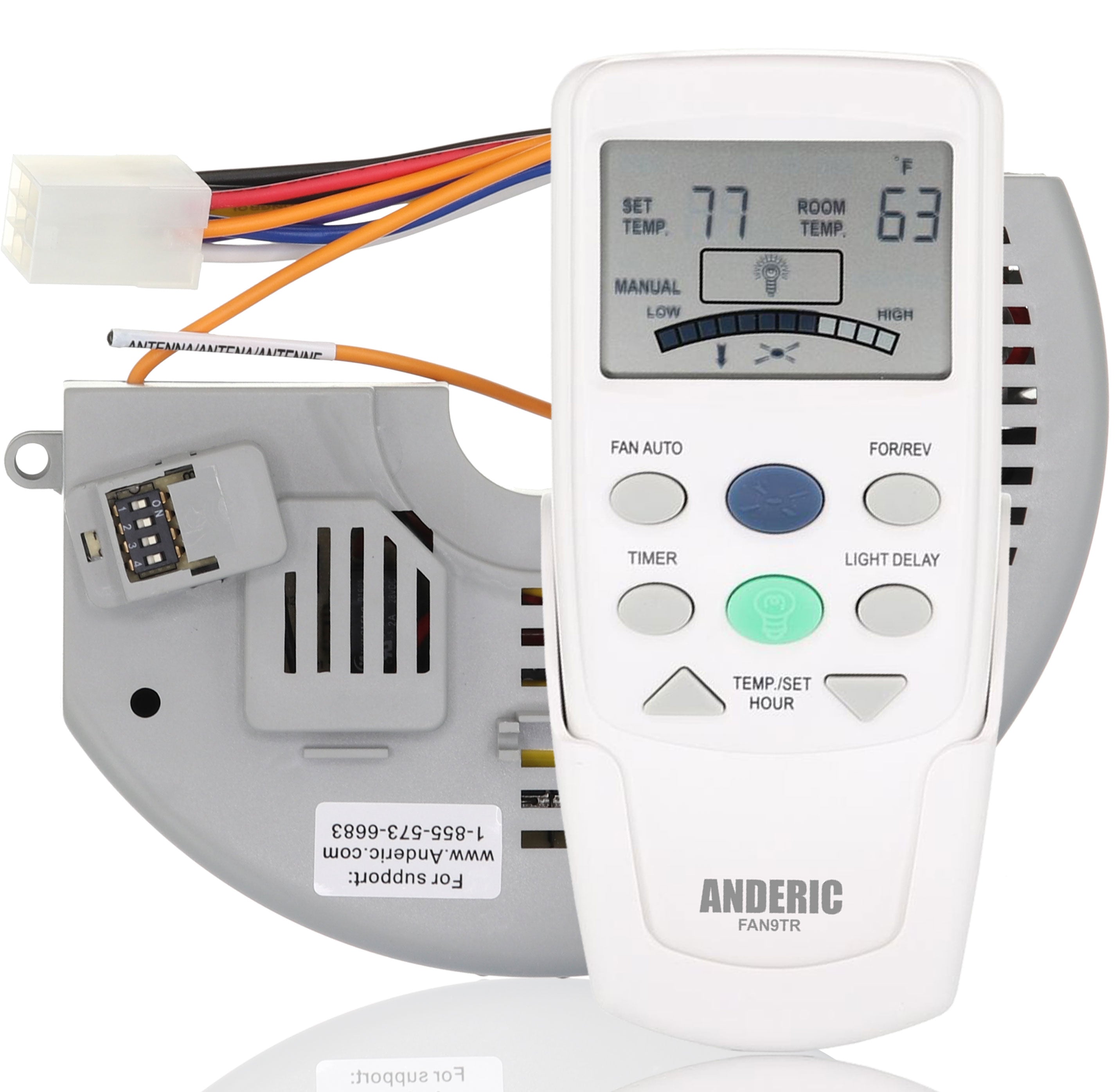 Anderic FAN10R/FAN9TR Replacement Ceiling Fan Kit for Hampton Bay
