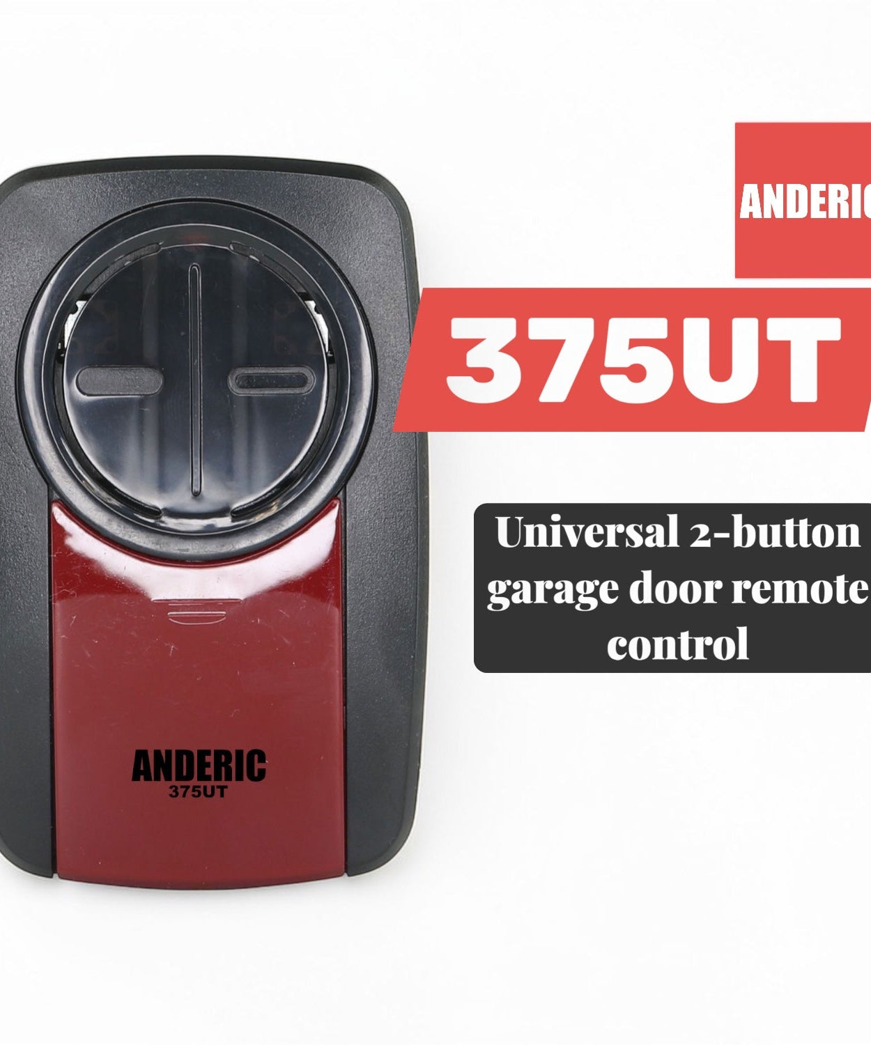 Anderic 375UT-2button Universal 2-Button Garage Door Opener Remote Control for LiftMaster, Chamberlain, Genie, Craftsman, Linear, and Wayne Dalton