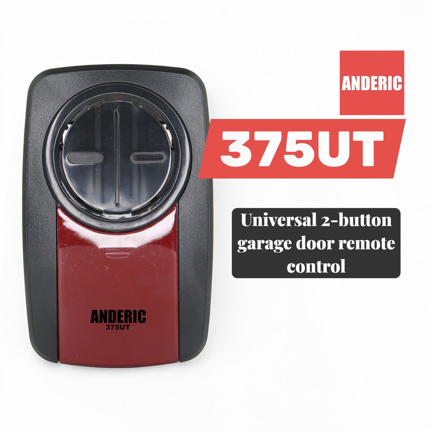 Anderic 375UT-2button Universal 2-Button Garage Door Opener Remote Control for LiftMaster, Chamberlain, Genie, Craftsman, Linear, and Wayne Dalton