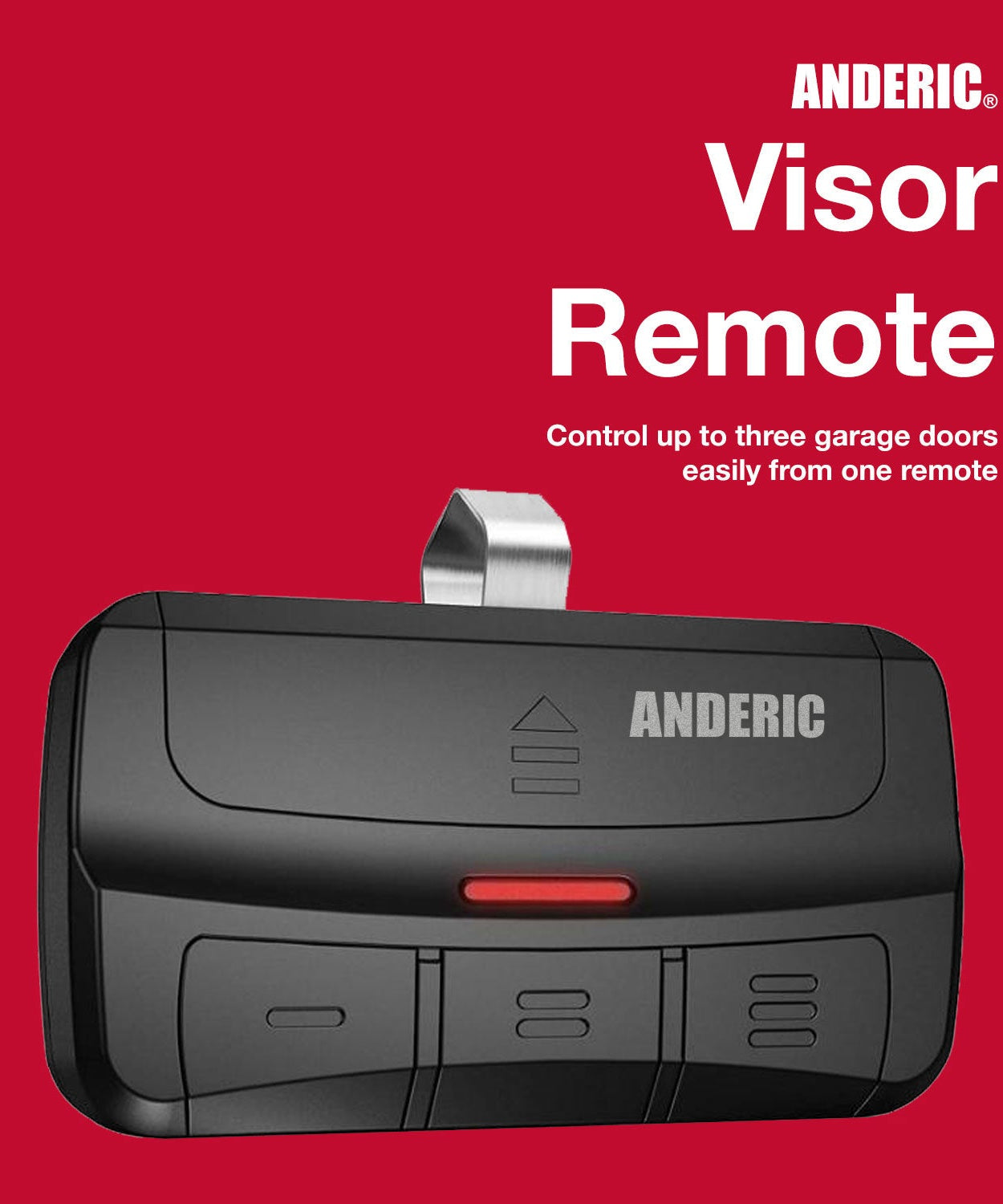 Anderic 375UT-3Button Universal 3-Button Garage Door Opener Remote Control for LiftMaster, Chamberlain, Genie, Craftsman, Linear, and Wayne Dalton