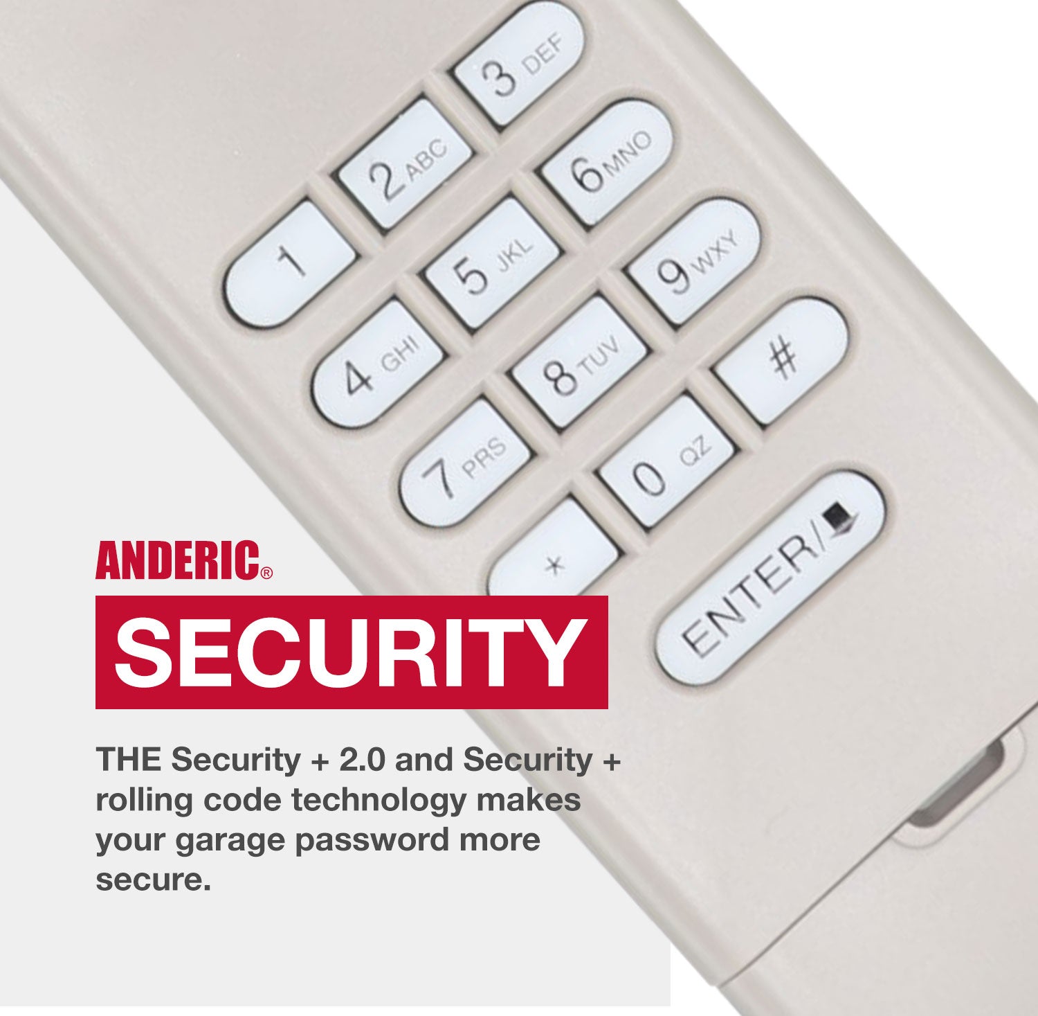 Anderic 877MAX Replacement Keypad Garage Door Opener Remote Control for Purple Yellow Green Red Orange Learning Button
