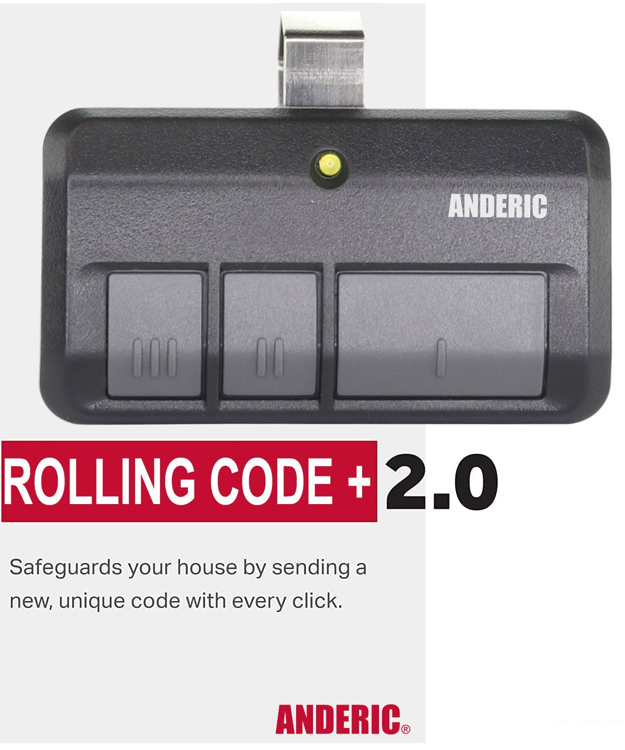 Anderic RR850LM Universal Garage Door & Gate Opener Conversion Add-on Kit for Up to 3 Garage Doors