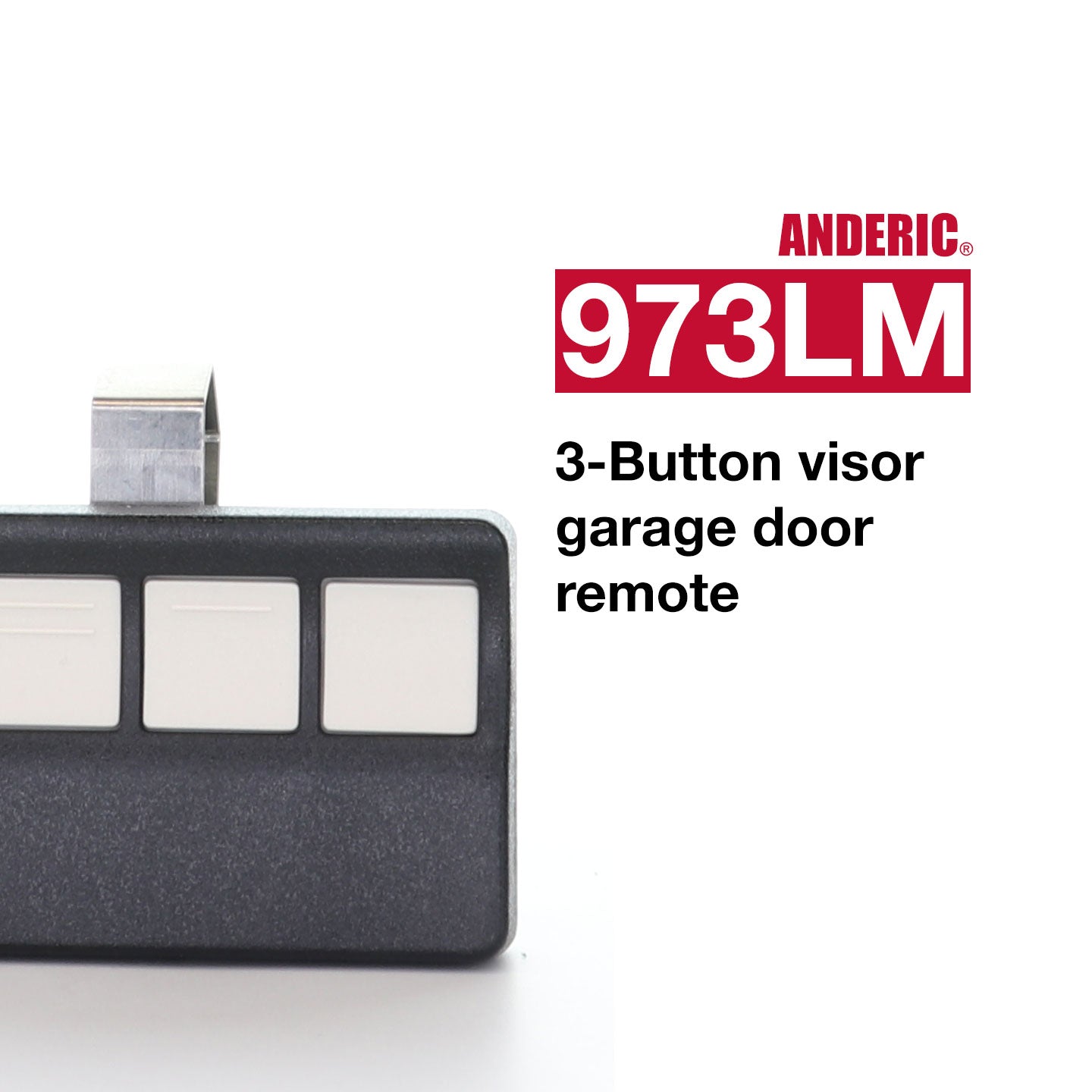 Anderic 973LM Replacement Garage Door Opener Remote Control for Liftmaster, Chamberlain, Sears, Craftsman, and Raynor with Red/Orange Learning Key