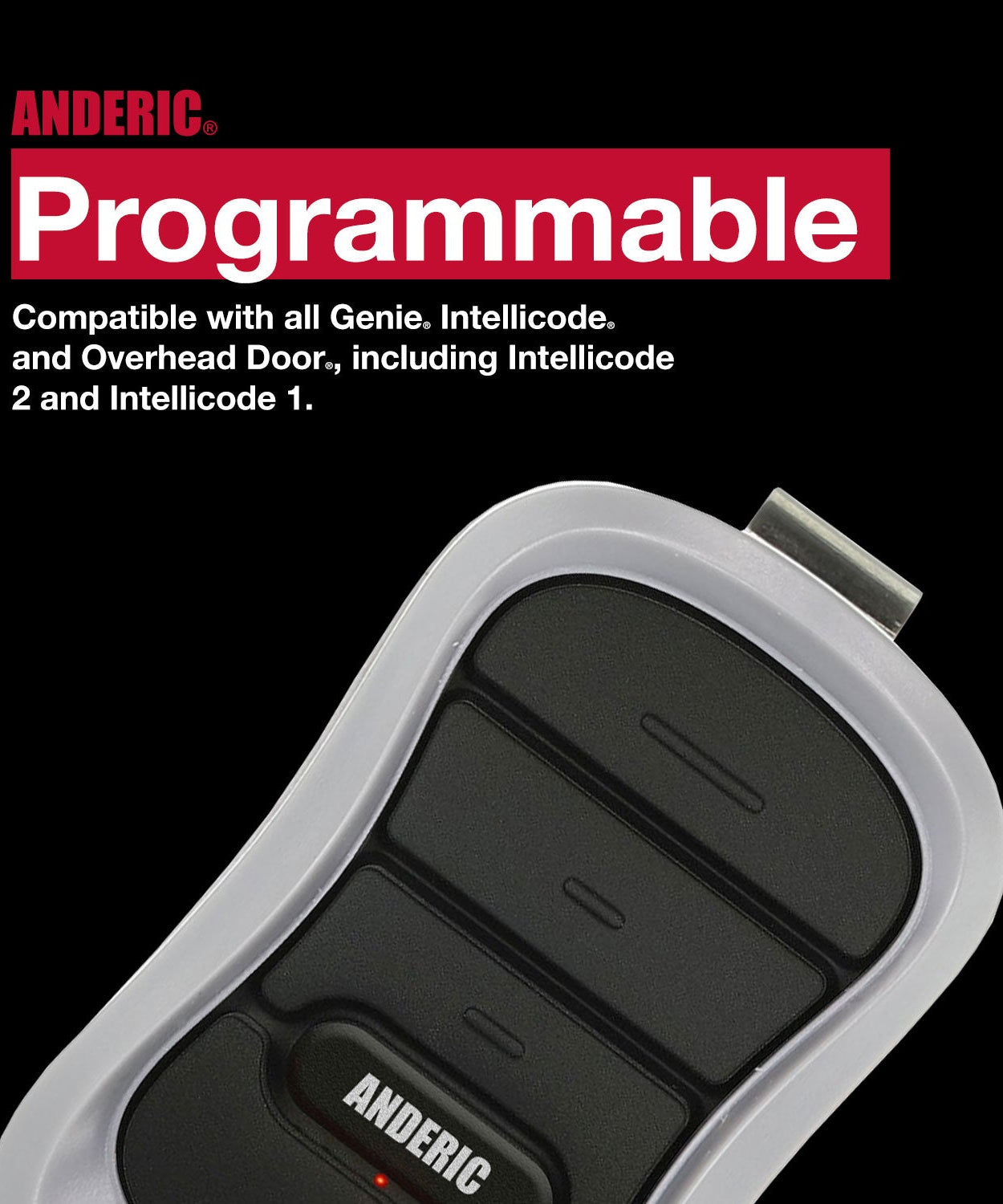Anderic G3TBX Replacement Garage Door Opener Remote Control for Genie Intellicode G3T-BX G3T-R G3T-A