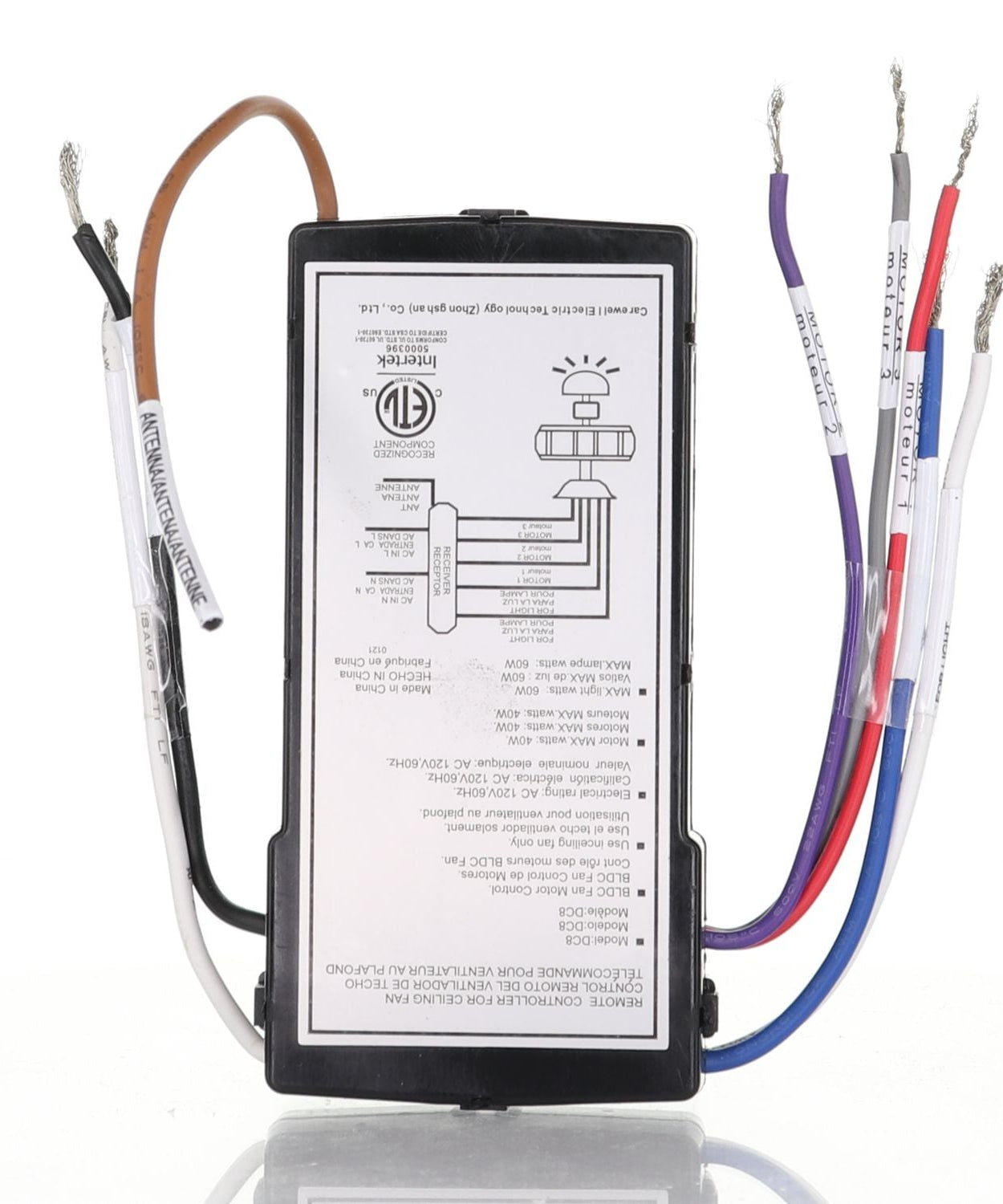 Substitute for Monte Carlo DC8-56HED-L 6 Speed for DC Ceiling Fan Receiver [DC8-96SG8]
