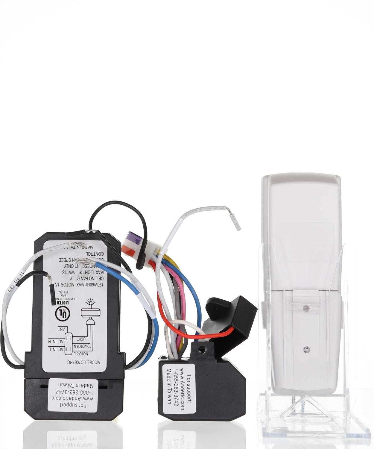 Anderic FAN28RREVKIT Replacement Ceiling Fan Remote Control Kit | Hampton Bay 56" Altura | UC7078T | UC7067FMRX | UC7067REVB Reverse Module