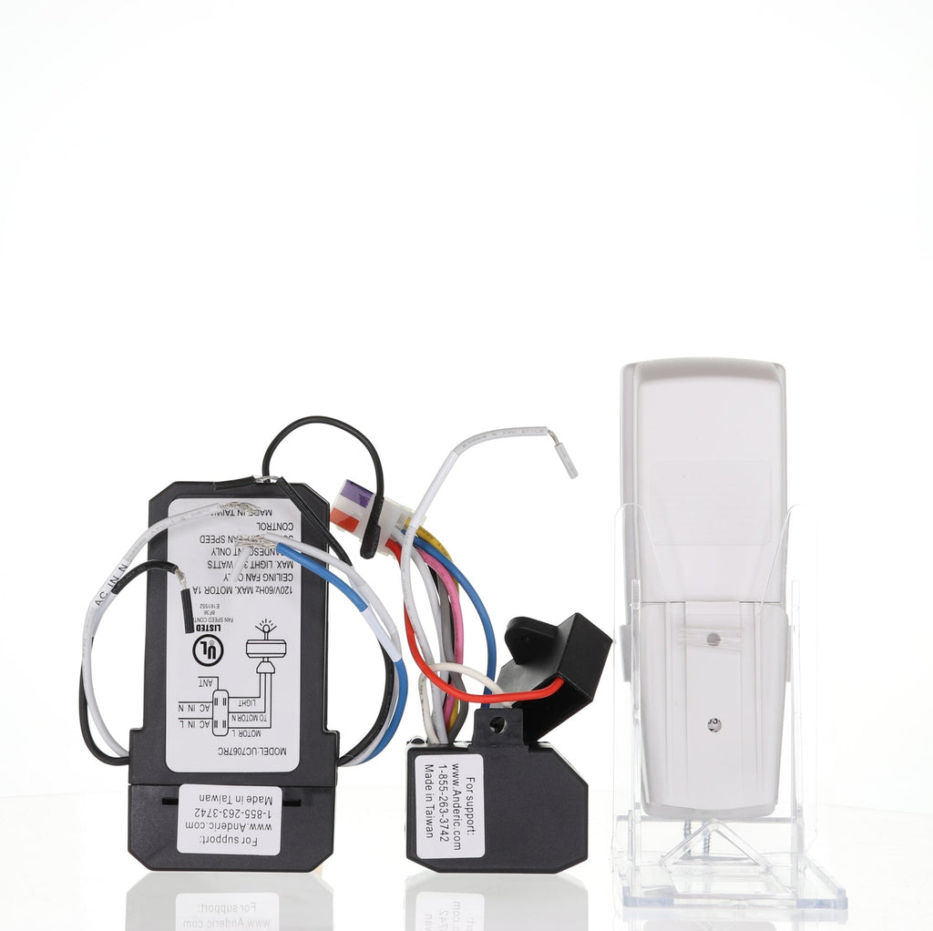 Anderic FAN28RREVKIT Replacement Ceiling Fan Remote Control Kit | Hampton Bay 56" Altura | UC7078T | UC7067FMRX | UC7067REVB Reverse Module