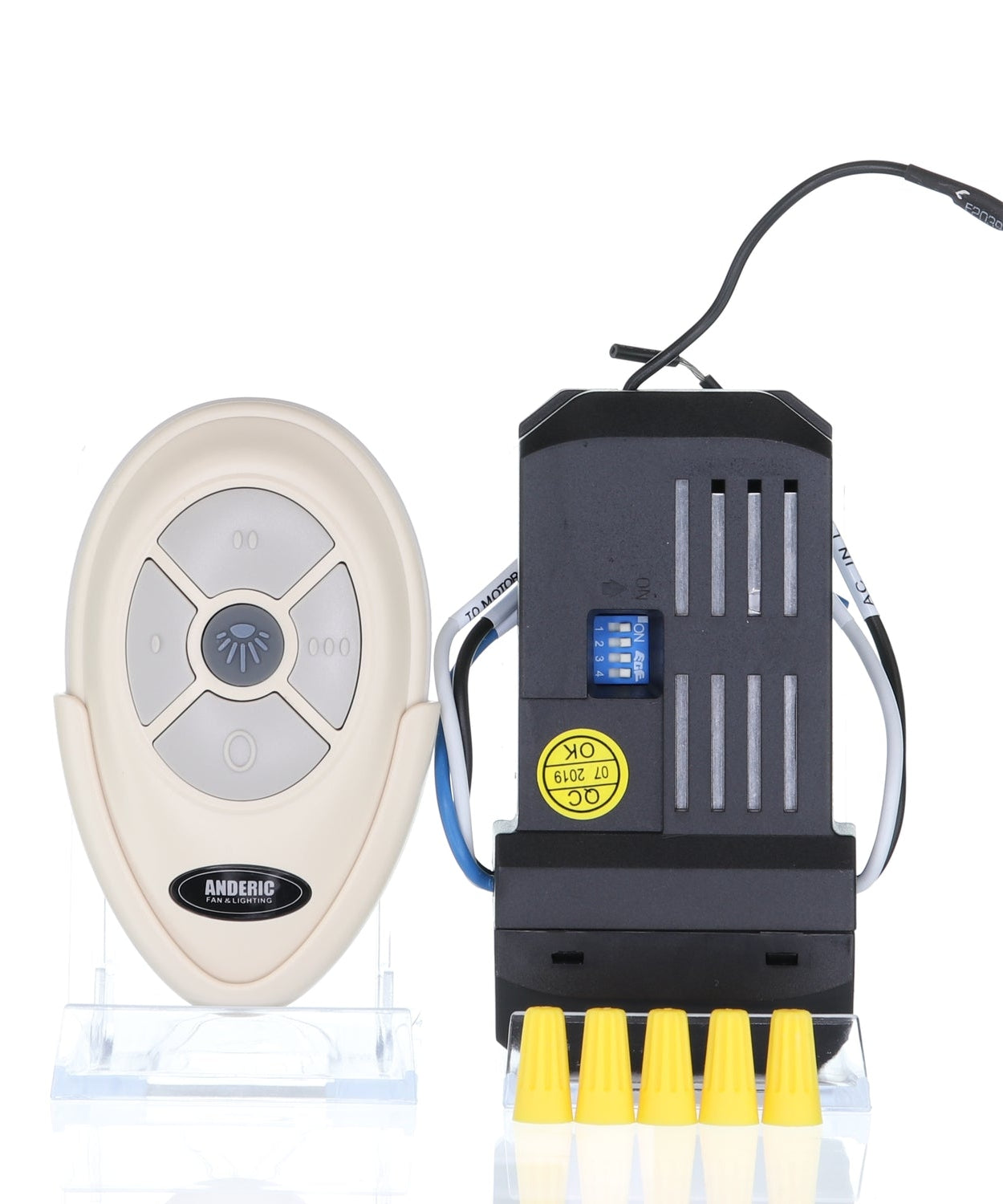 Ceiling Fan Remote Control Kit for 3-speed AC Fans with Pull-strings - Add remote control functionality to your ceiling fan