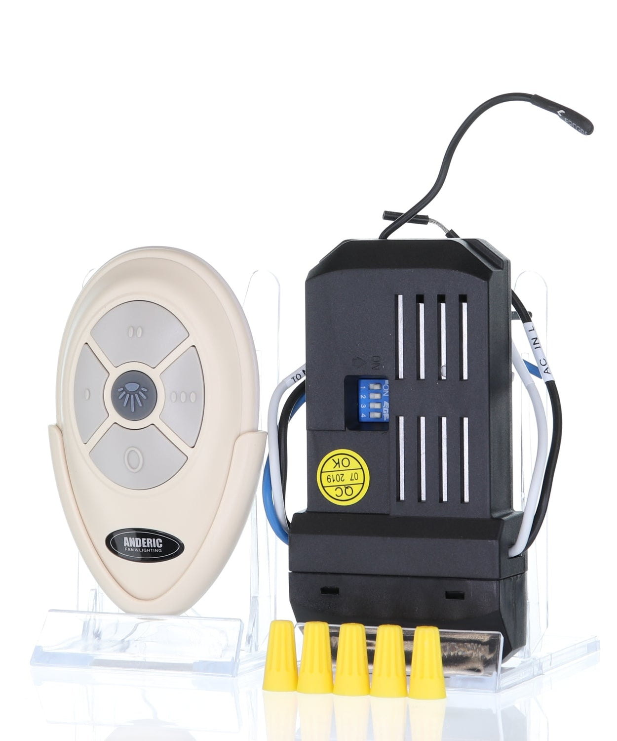 Ceiling Fan Remote Control Kit for 3-speed AC Fans with Pull-strings - Add remote control functionality to your ceiling fan
