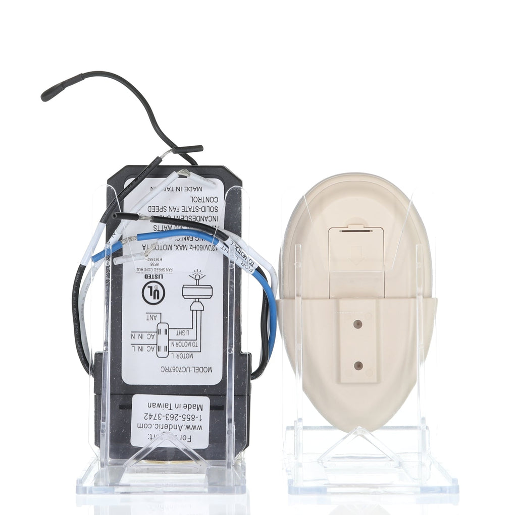 Anderic FAN35T-UC7067FMRX-KIT Universal 3-Speed AC Ceiling Fan Remote Control Add-on Kit