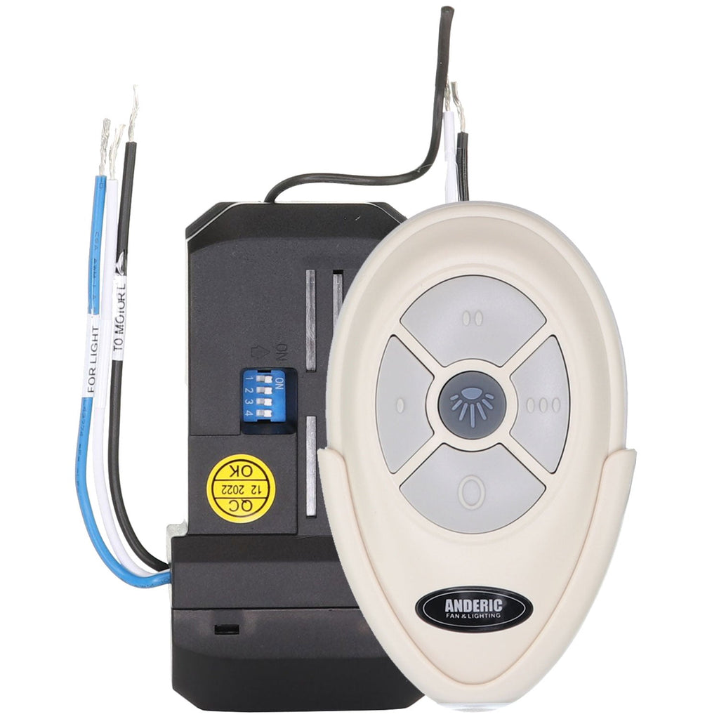 Anderic FAN35T-UC7067FMRX-KIT Universal 3-Speed AC Ceiling Fan Remote Control Add-on Kit