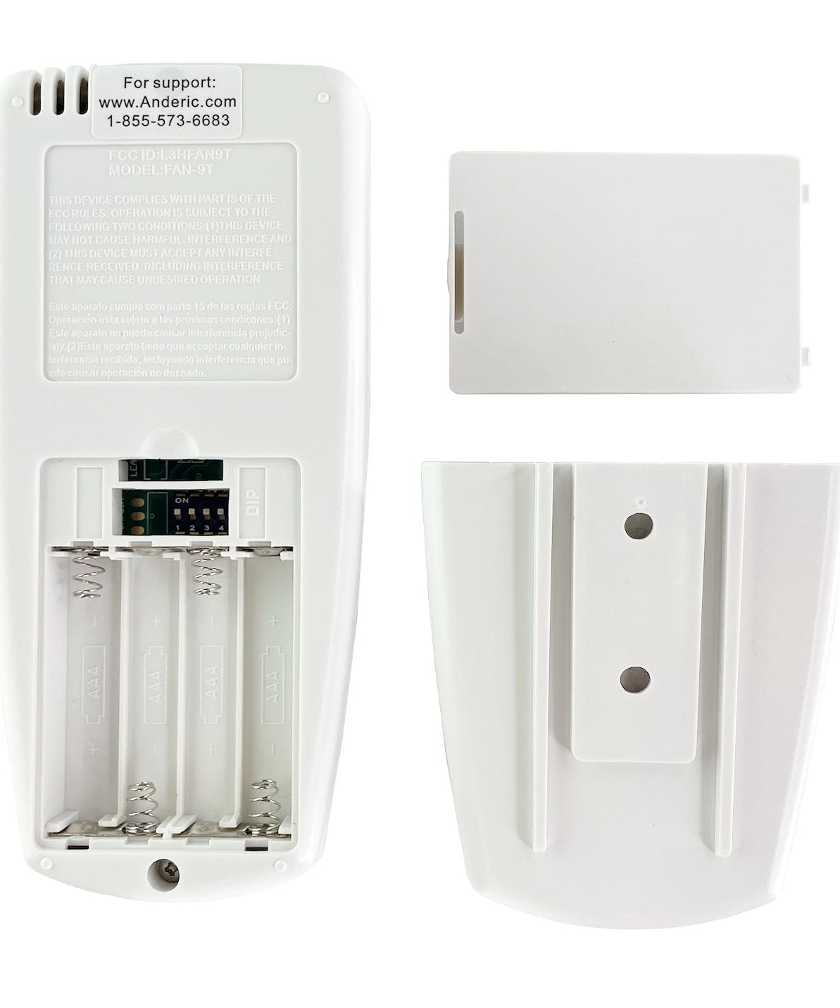 Anderic FAN9TR Replacement Thermostatic Ceiling Fan Remote Control with Reverse Key for Hampton Bay | L3HFAN9T, FAN-9T